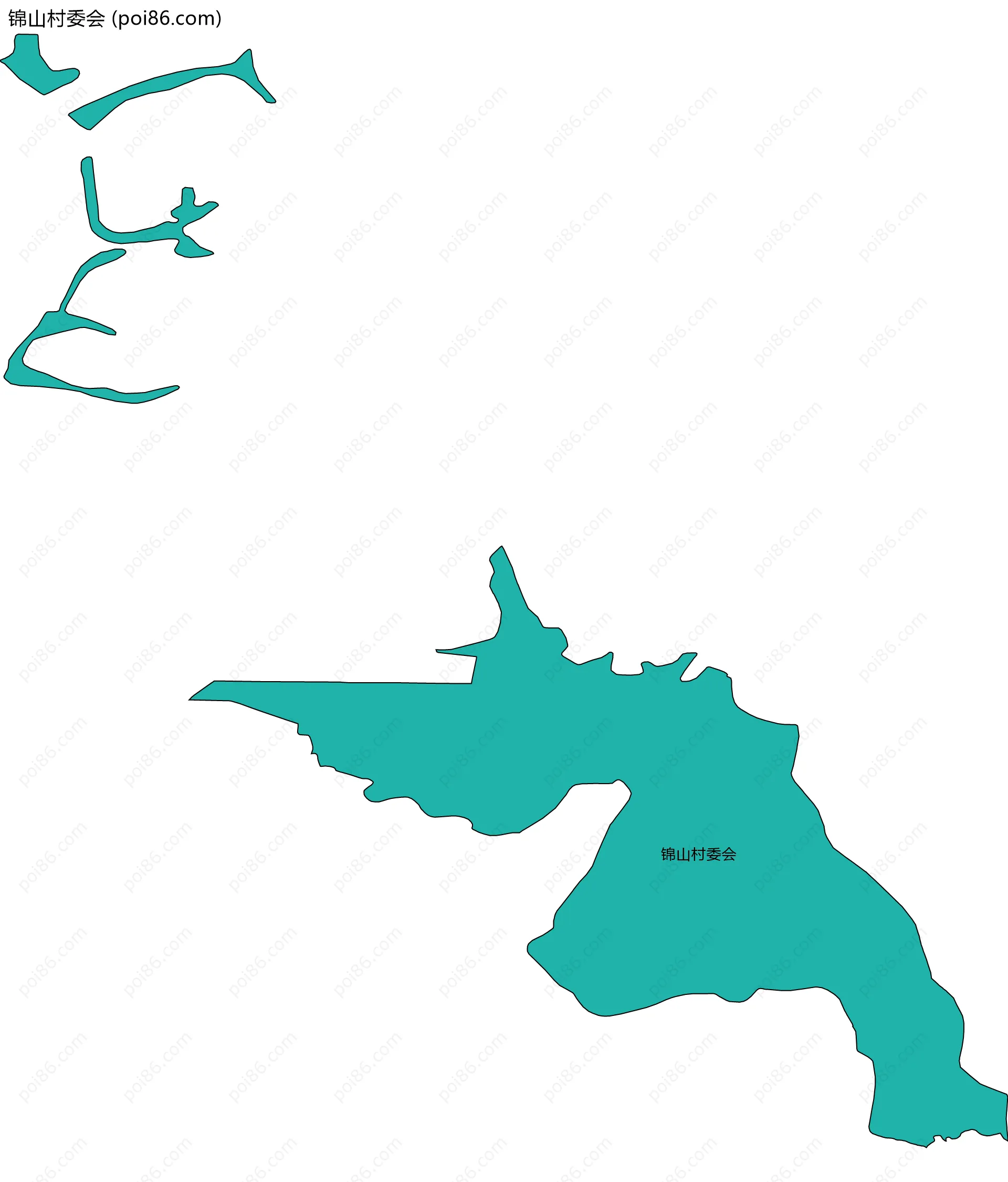 锦山村委会边界地图