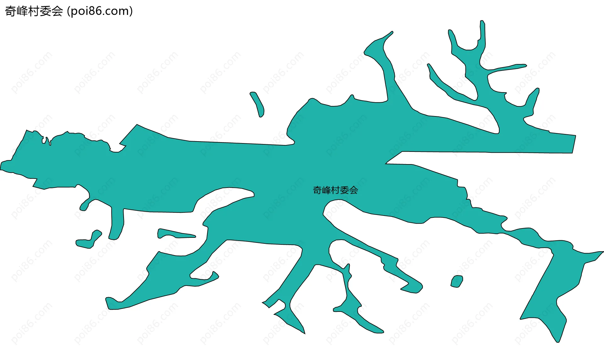 奇峰村委会边界地图