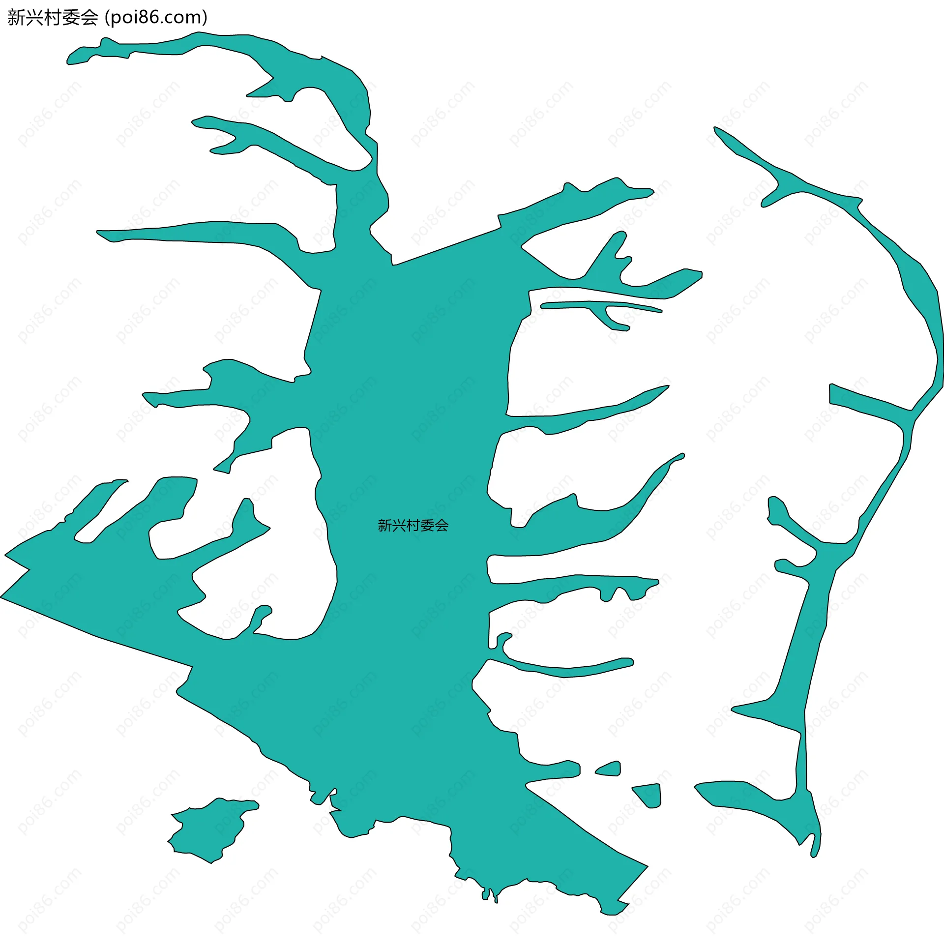 新兴村委会边界地图