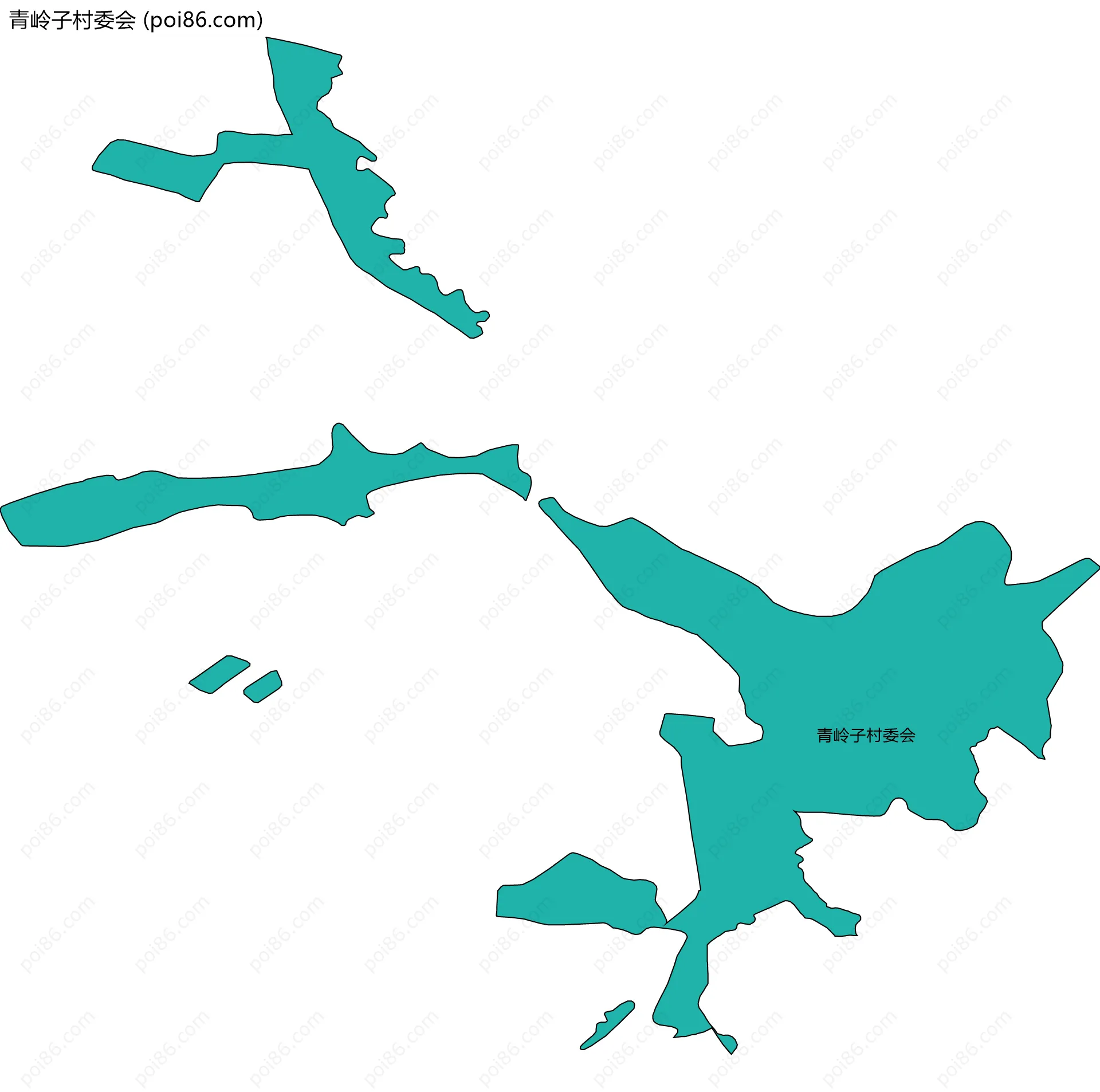 青岭子村委会边界地图