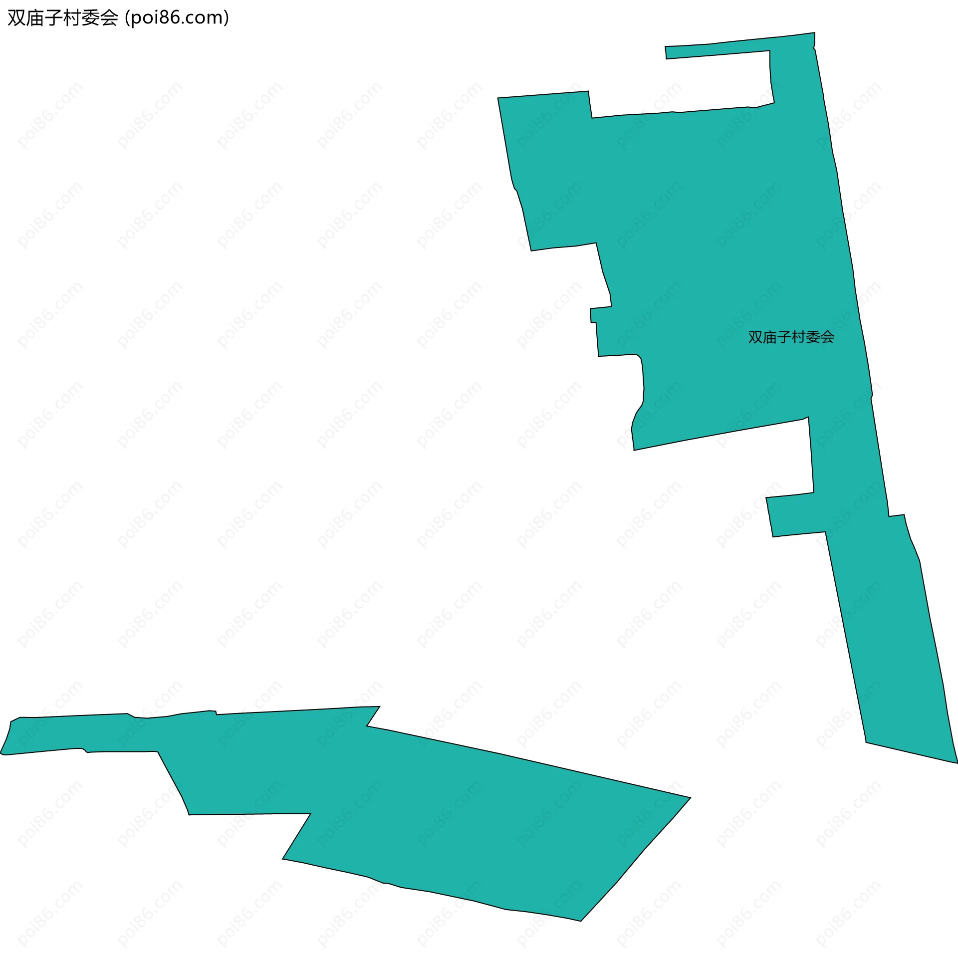 双庙子村委会边界地图