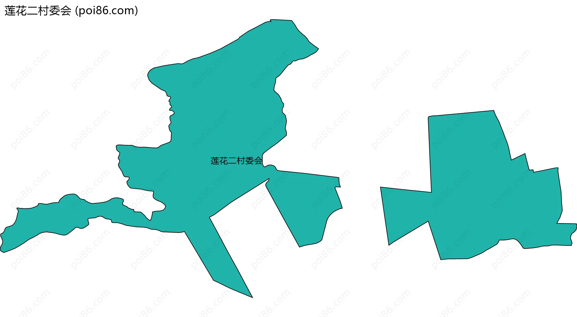 莲花二村委会边界地图