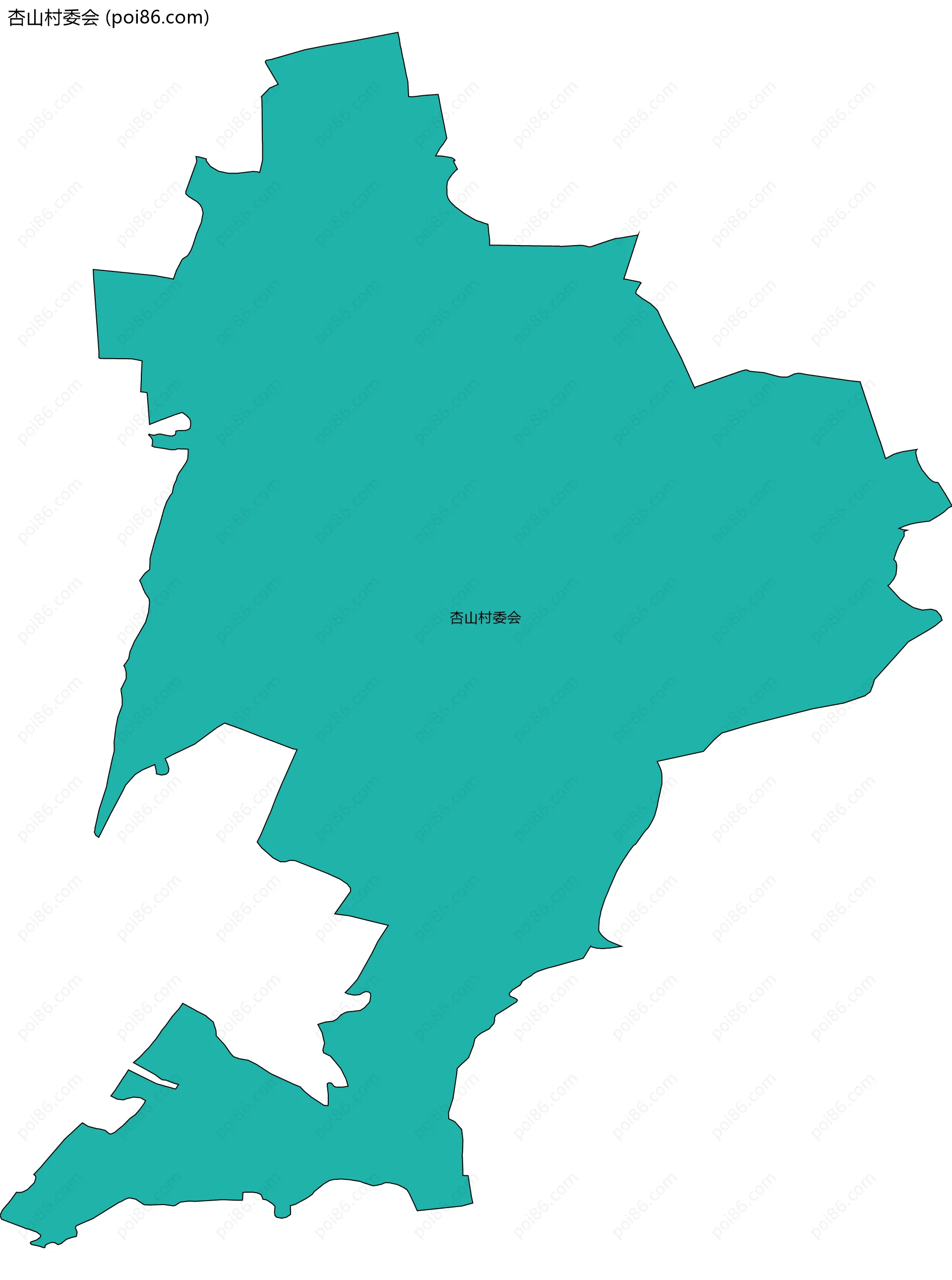 杏山村委会边界地图