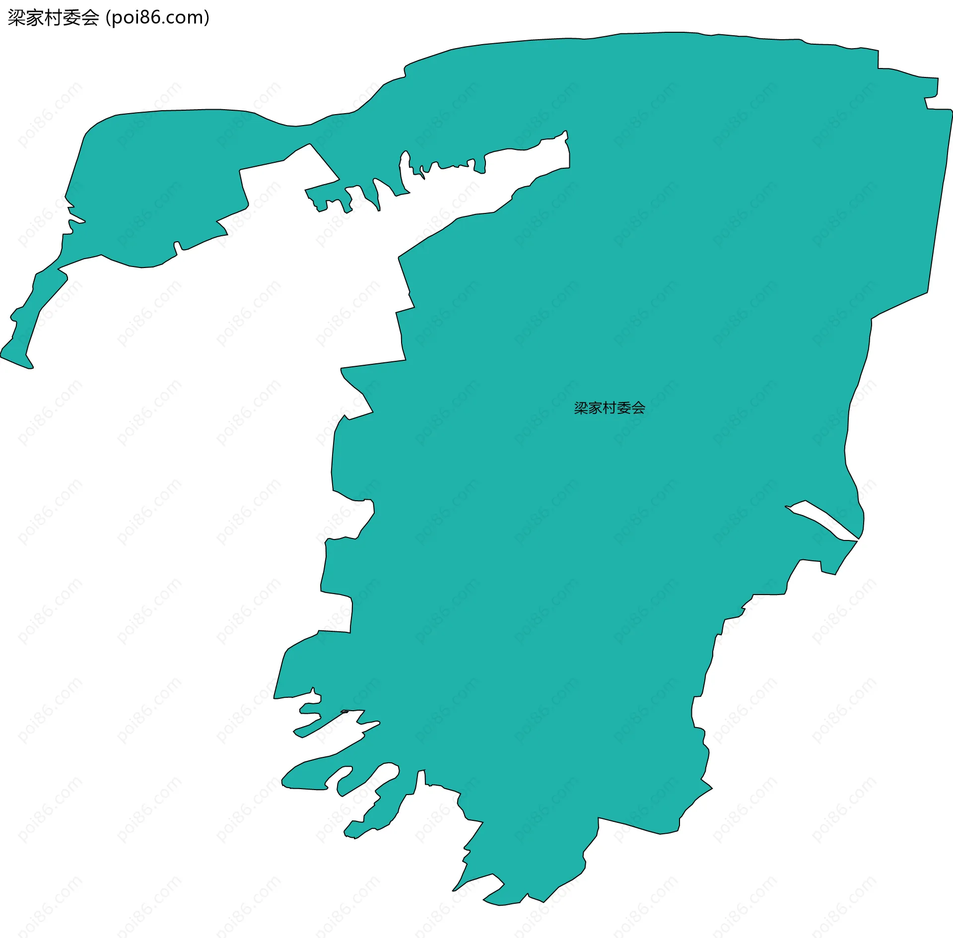梁家村委会边界地图