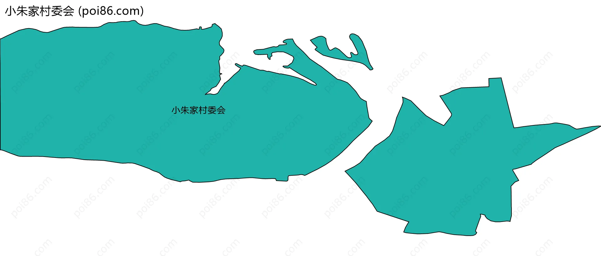 小朱家村委会边界地图