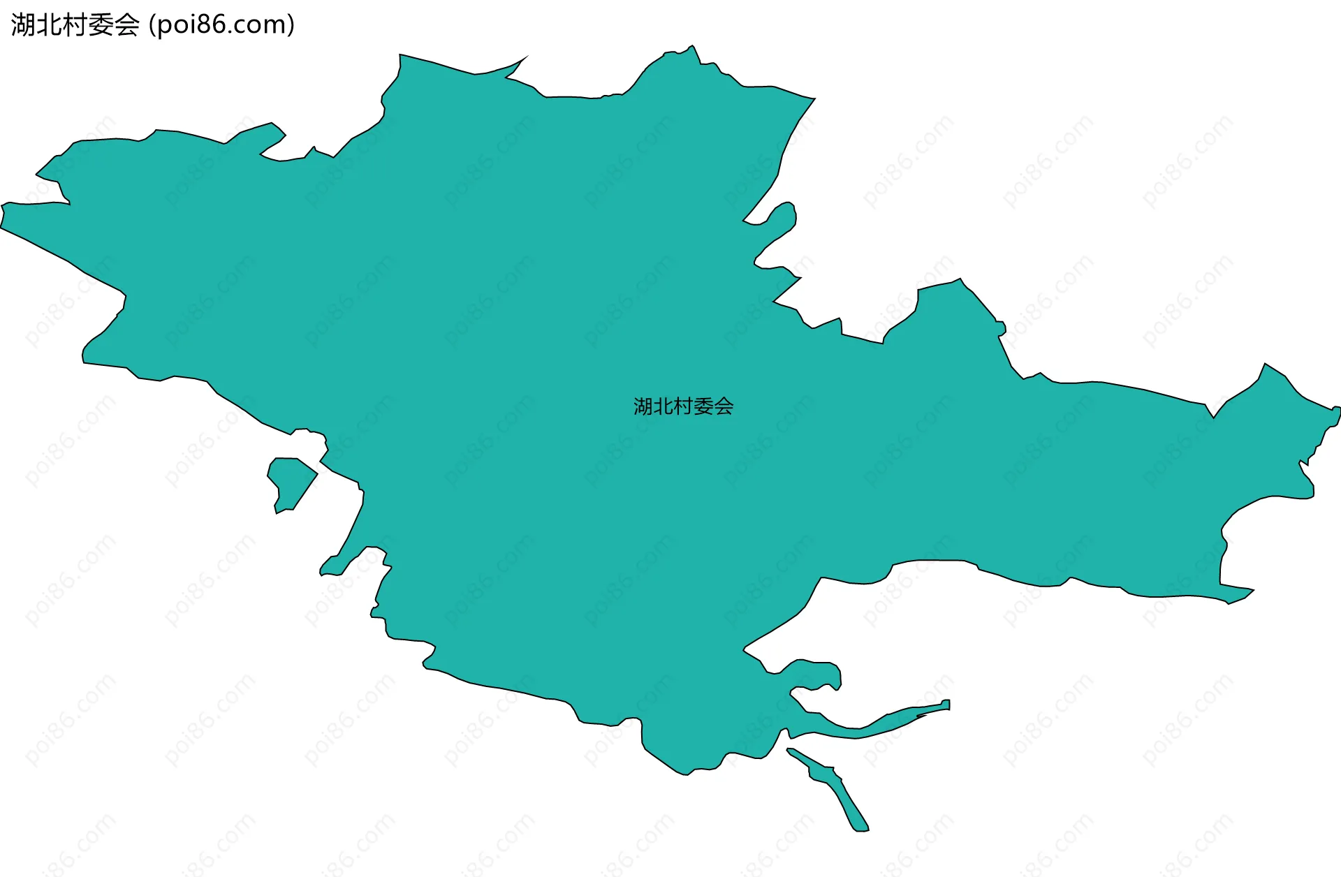 湖北村委会边界地图