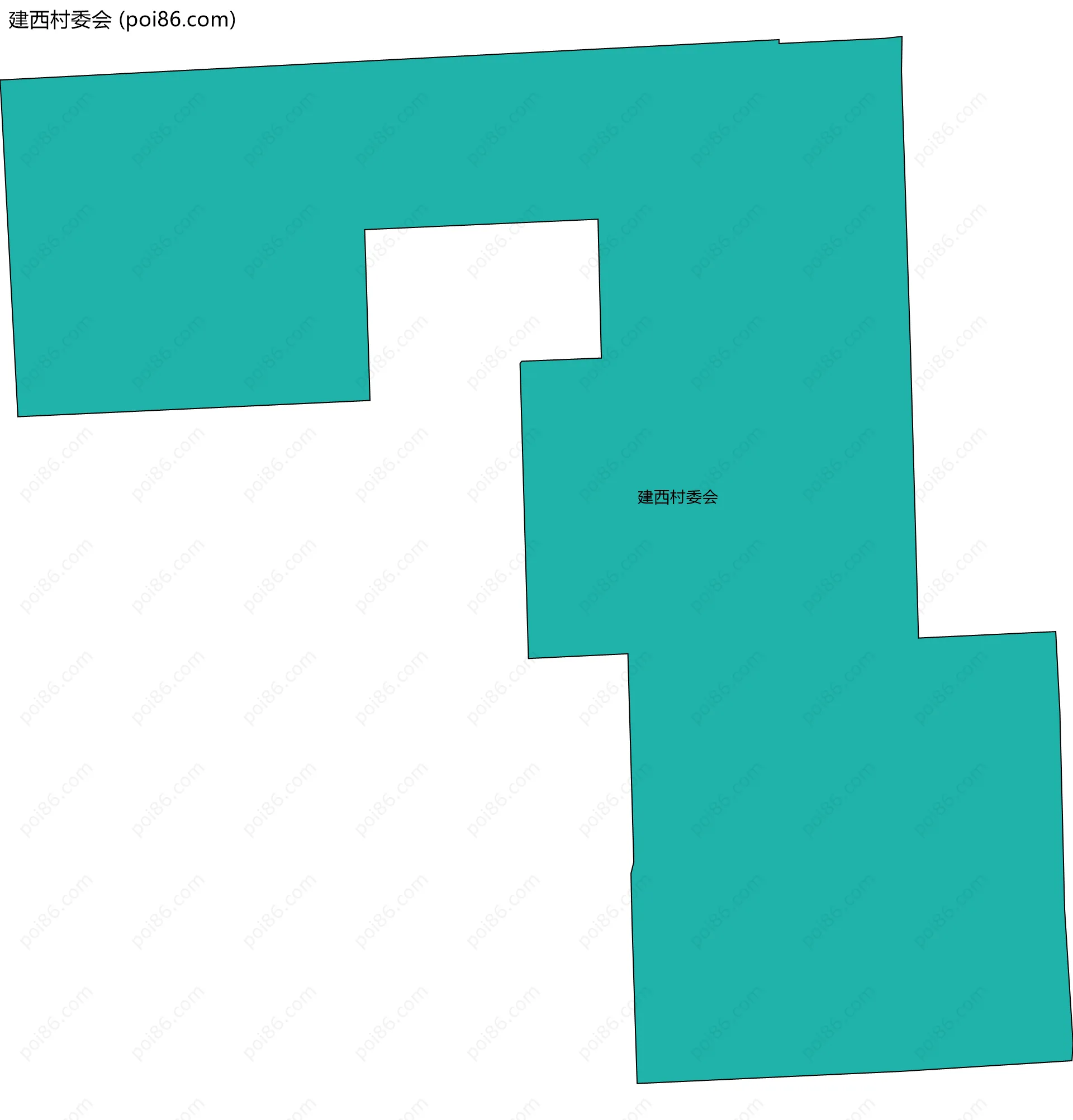 建西村委会边界地图