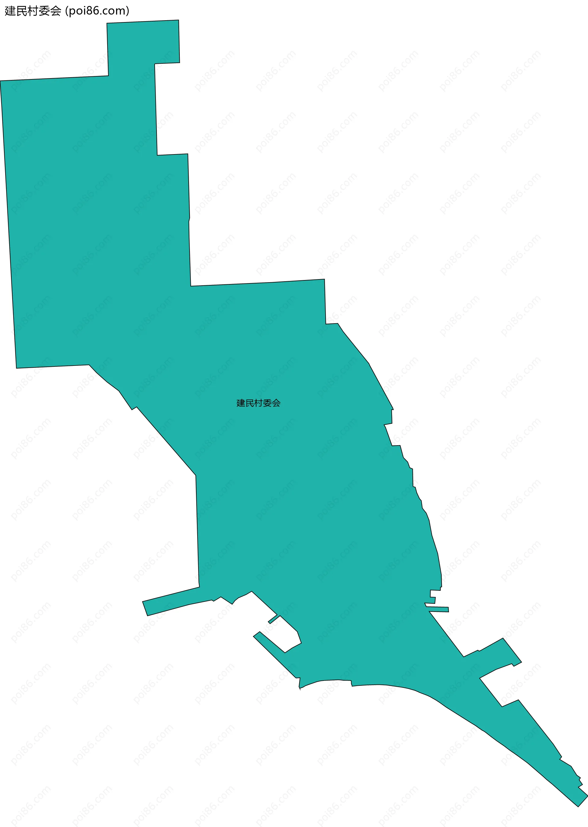 建民村委会边界地图