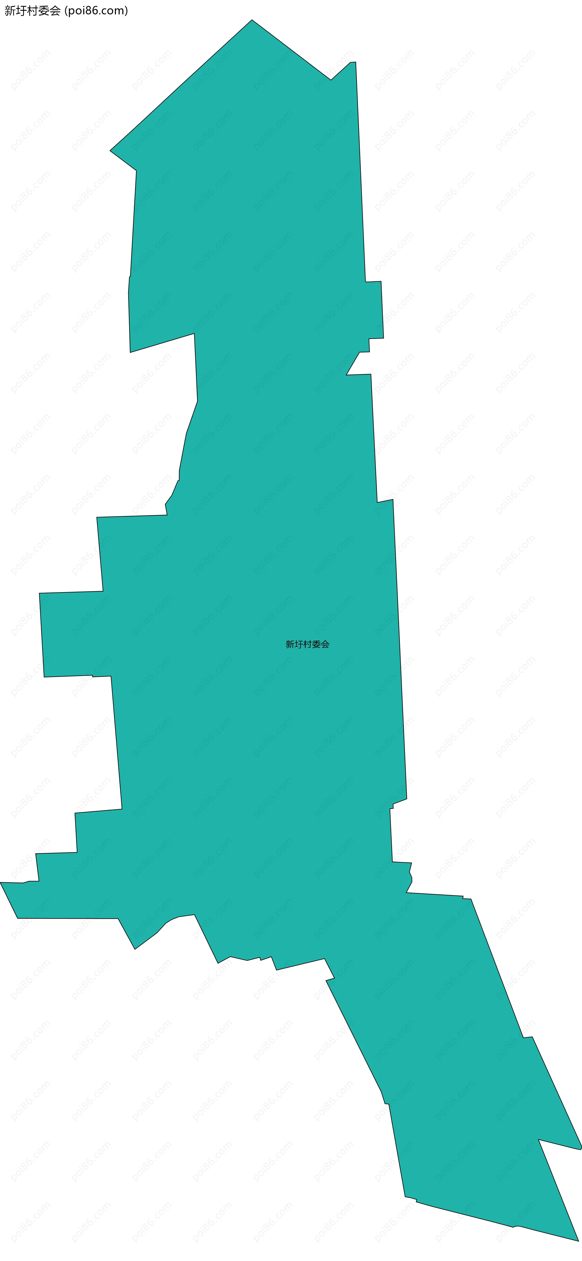新圩村委会边界地图