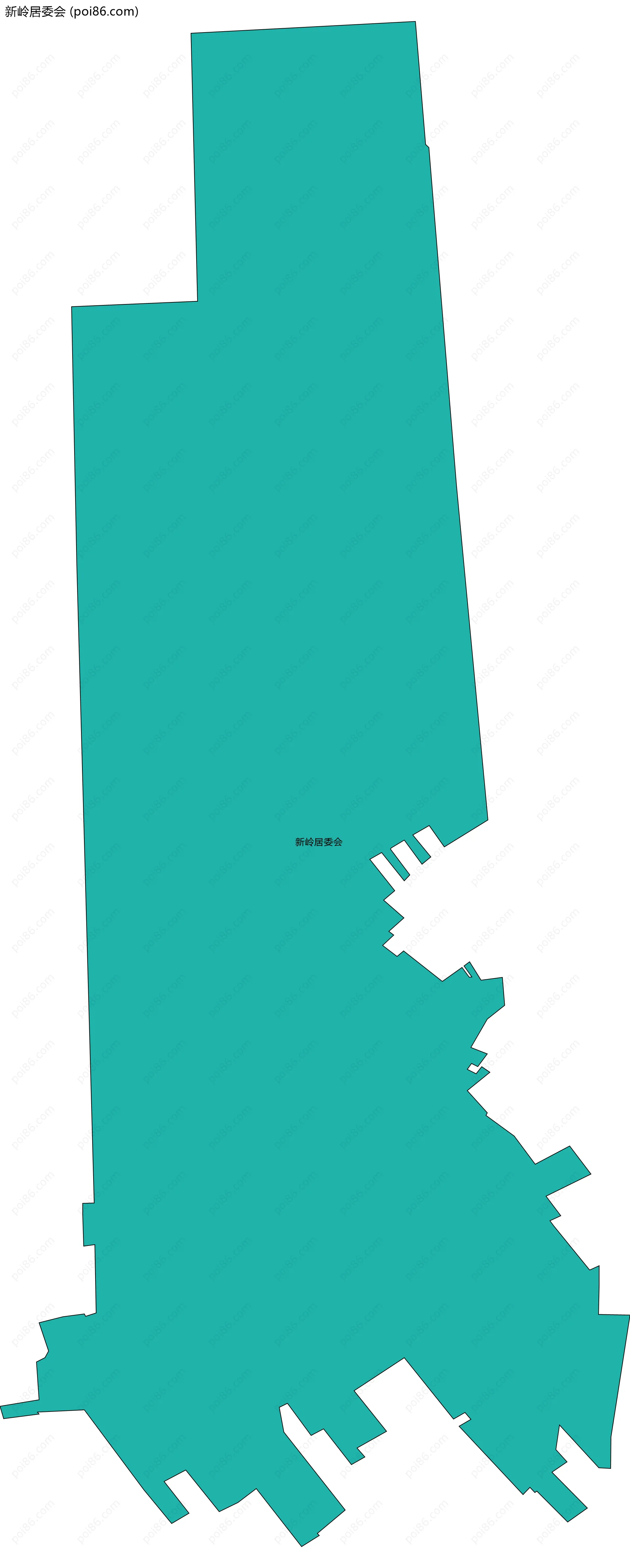 新岭居委会边界地图