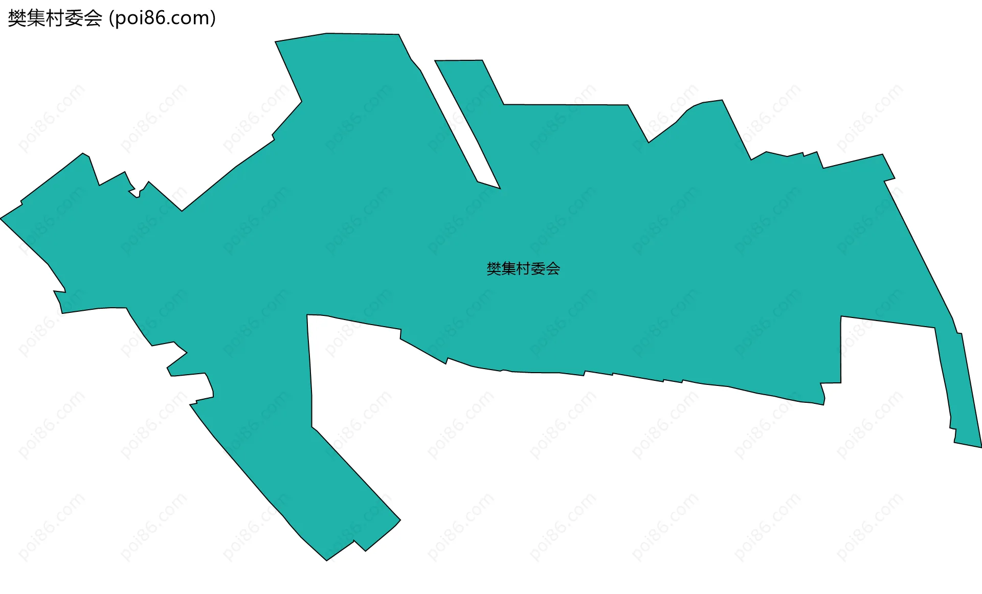 樊集村委会边界地图