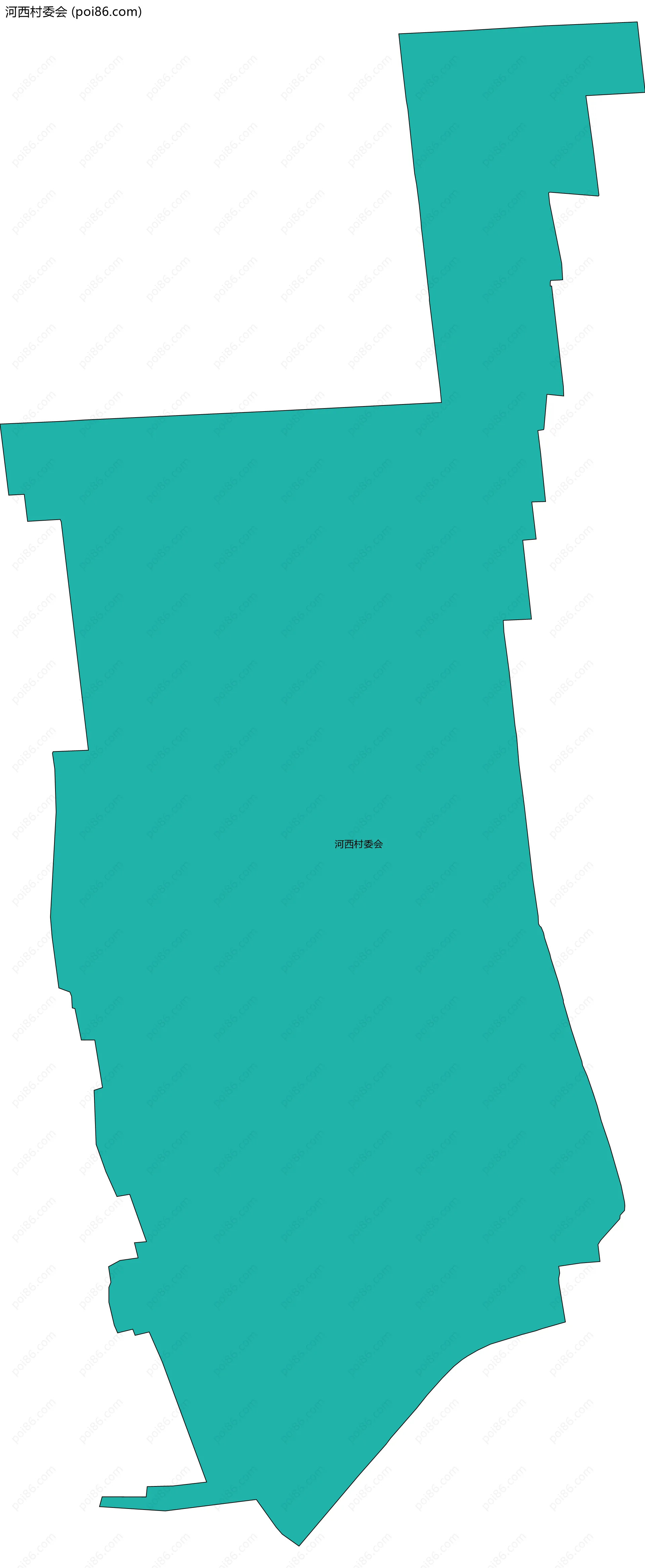 河西村委会边界地图
