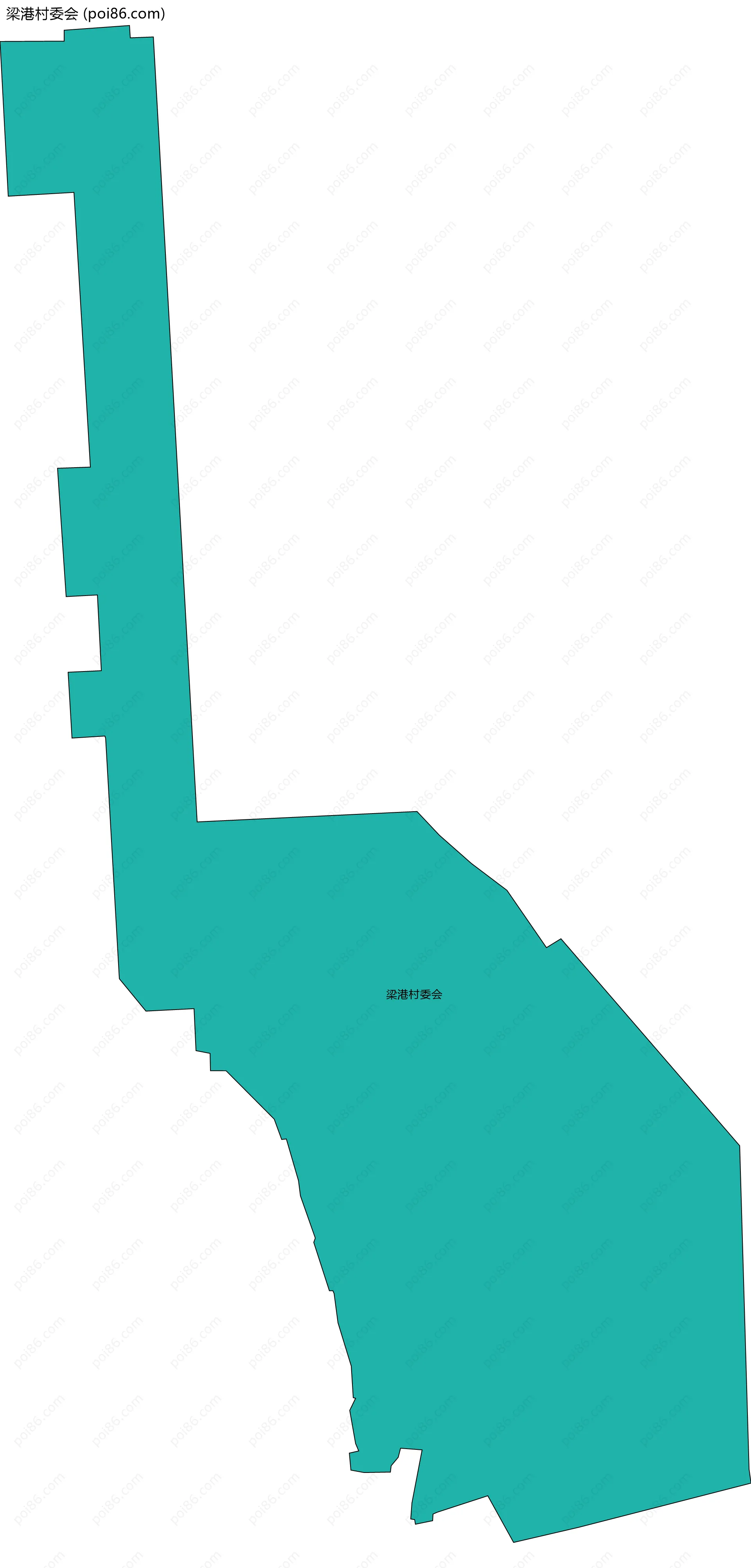 梁港村委会边界地图