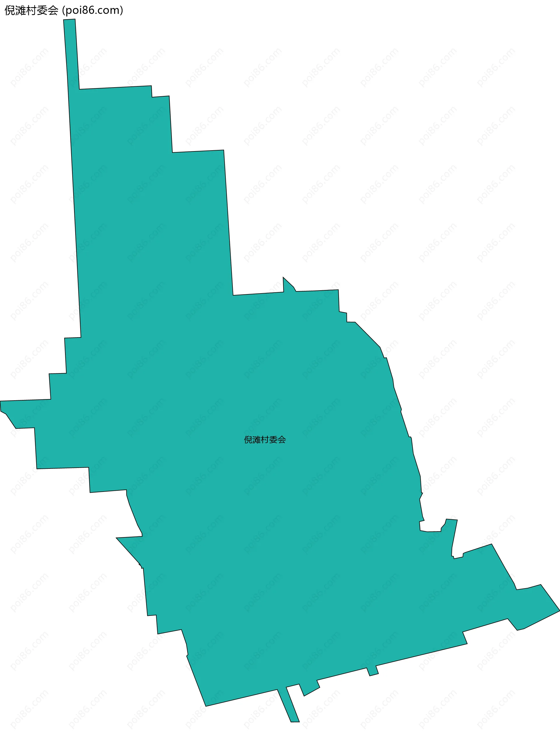 倪滩村委会边界地图