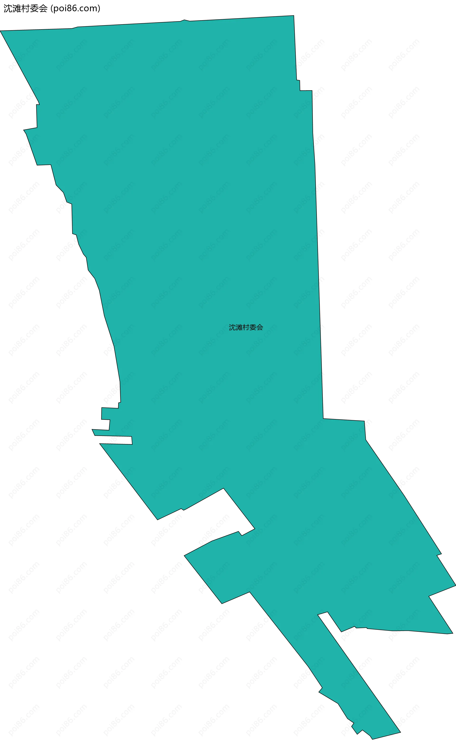 沈滩村委会边界地图