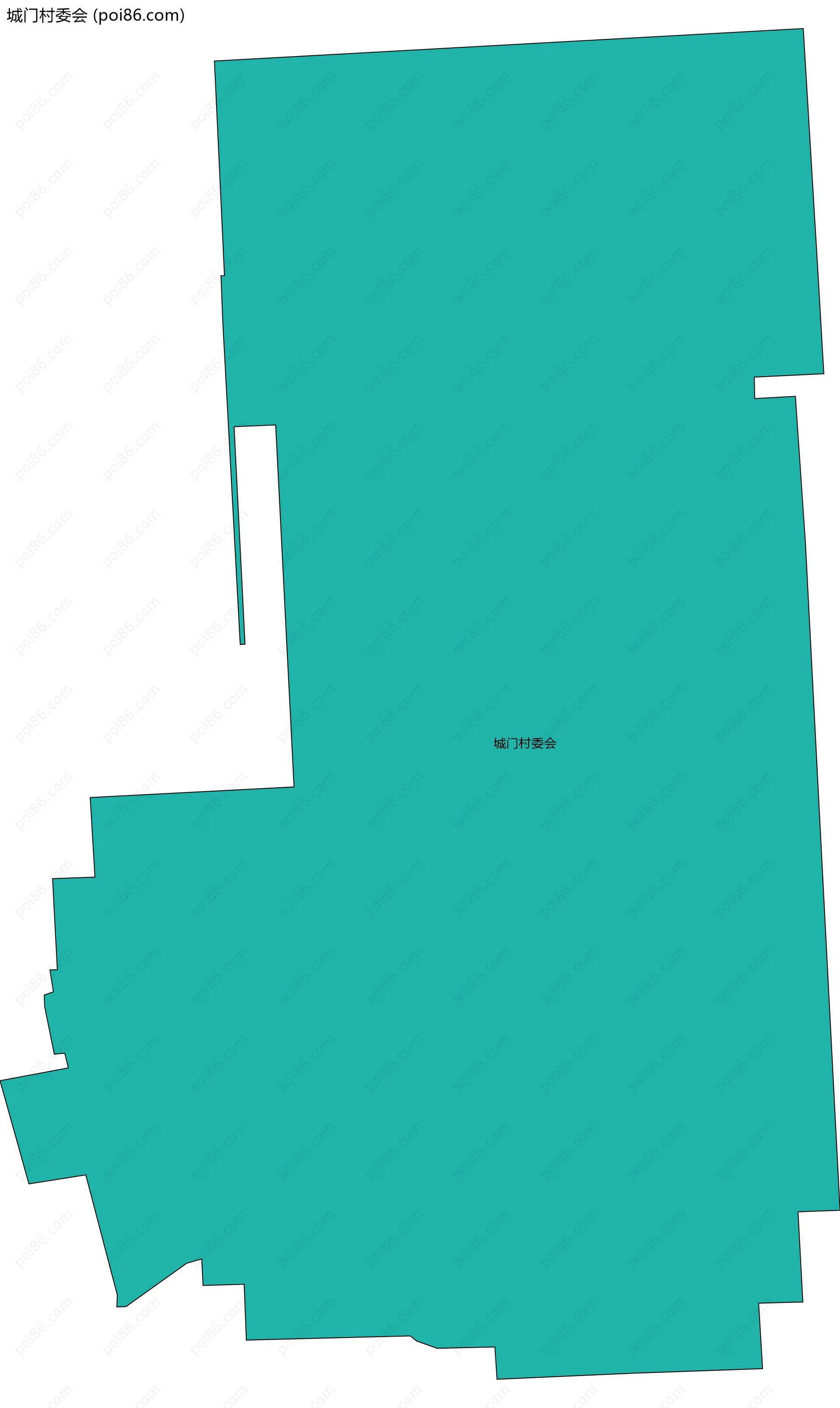 城门村委会边界地图