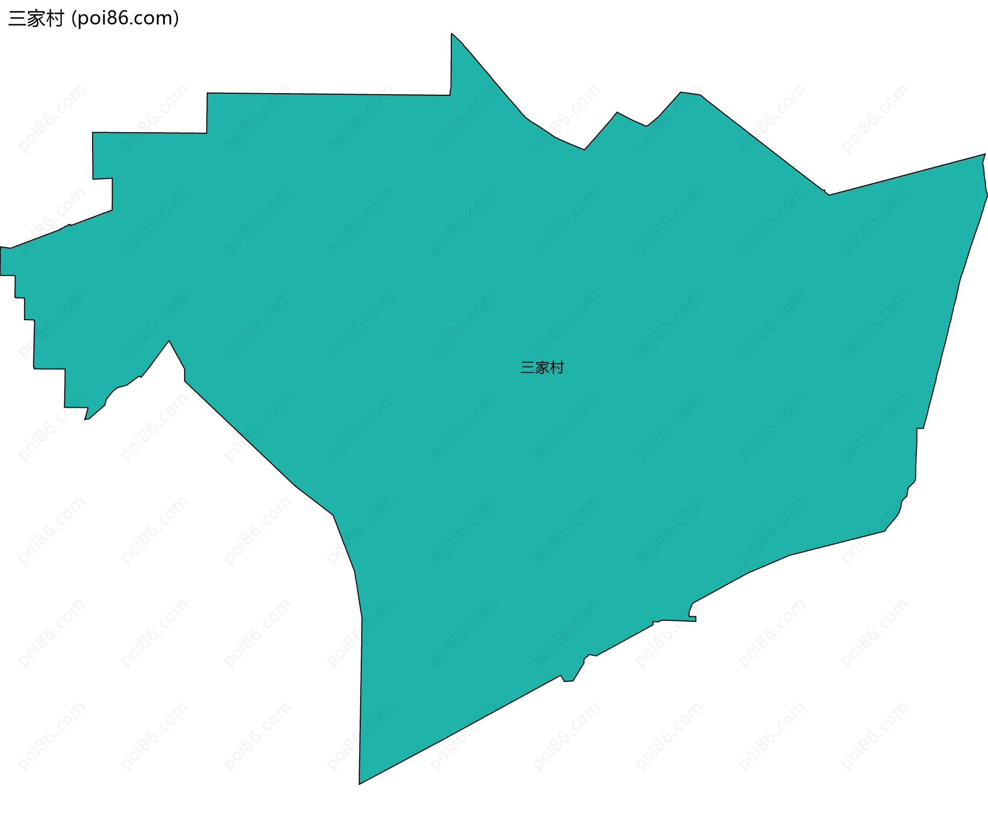 三家村边界地图