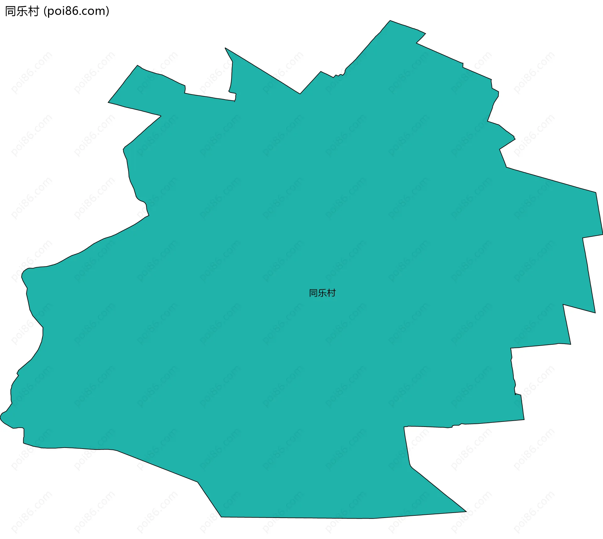 同乐村边界地图