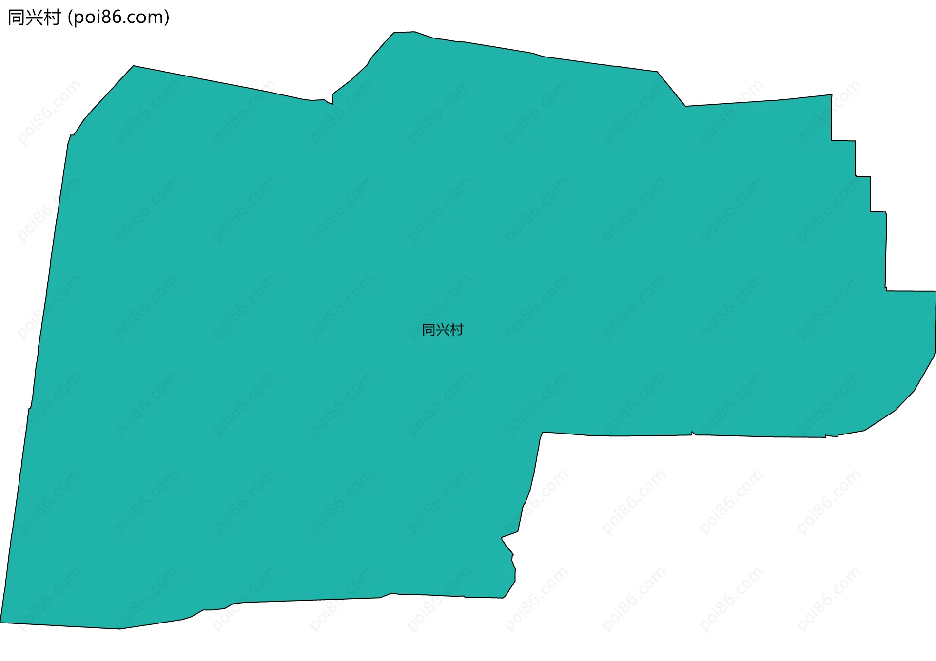 同兴村边界地图