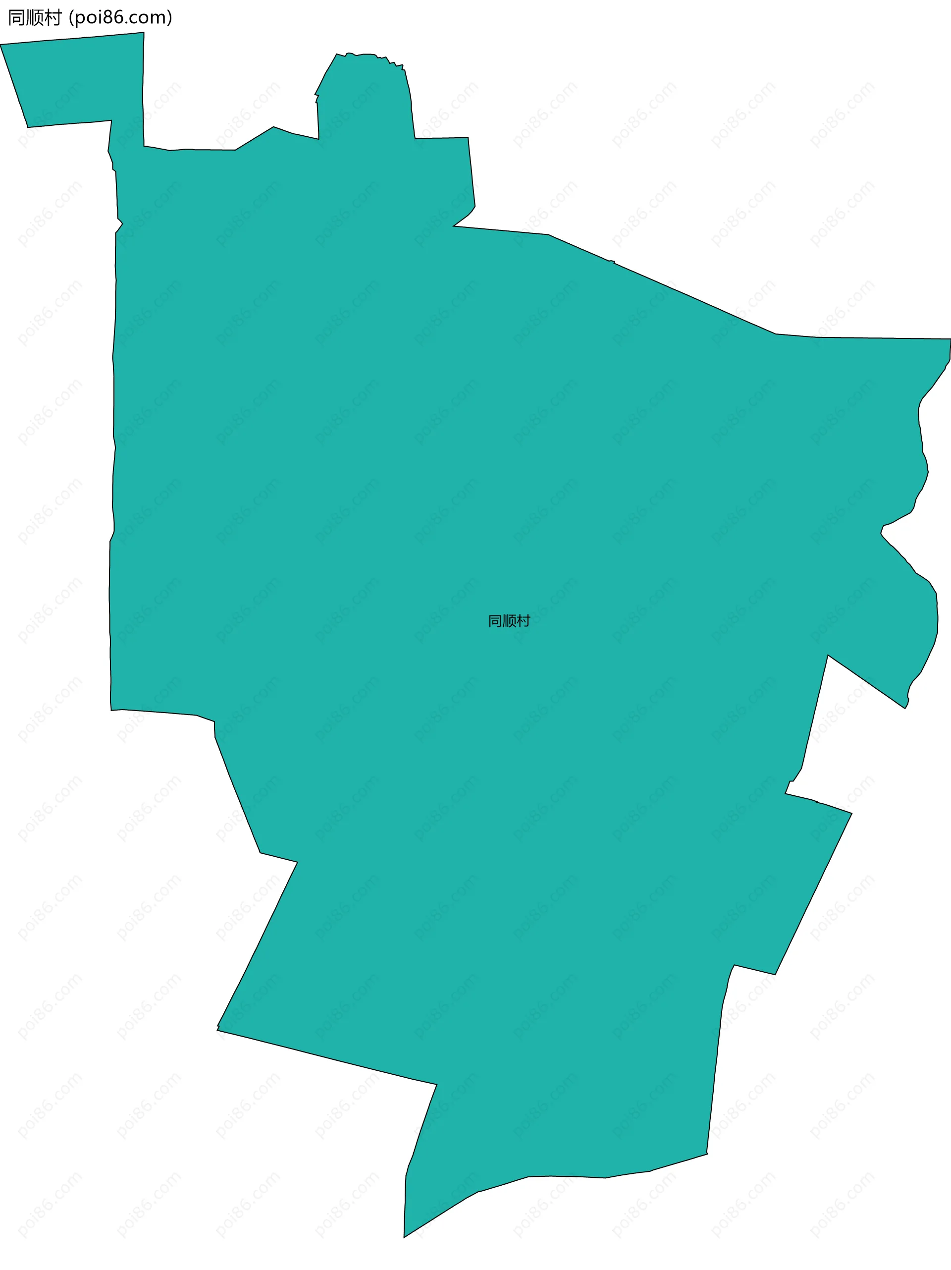 同顺村边界地图