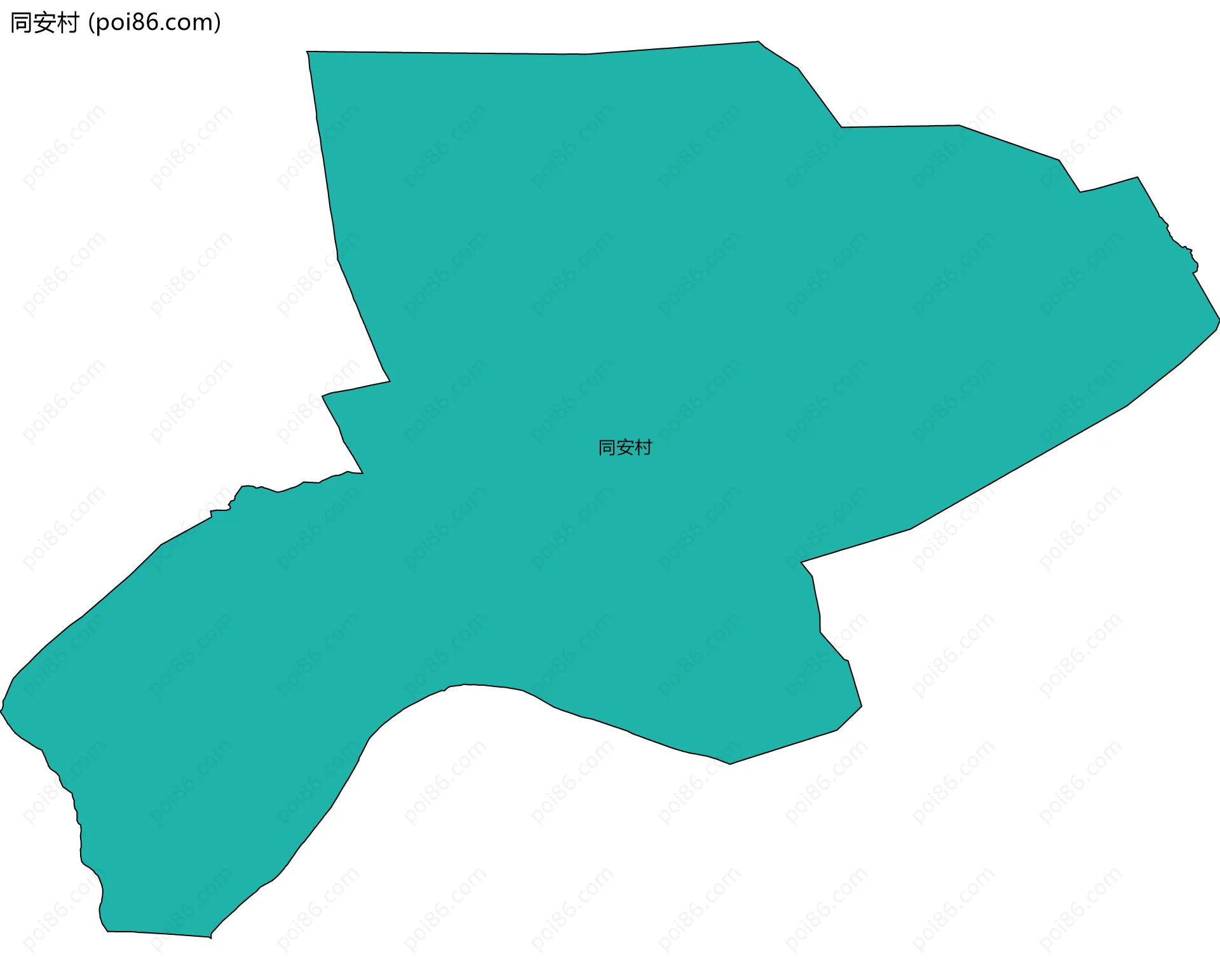 同安村边界地图