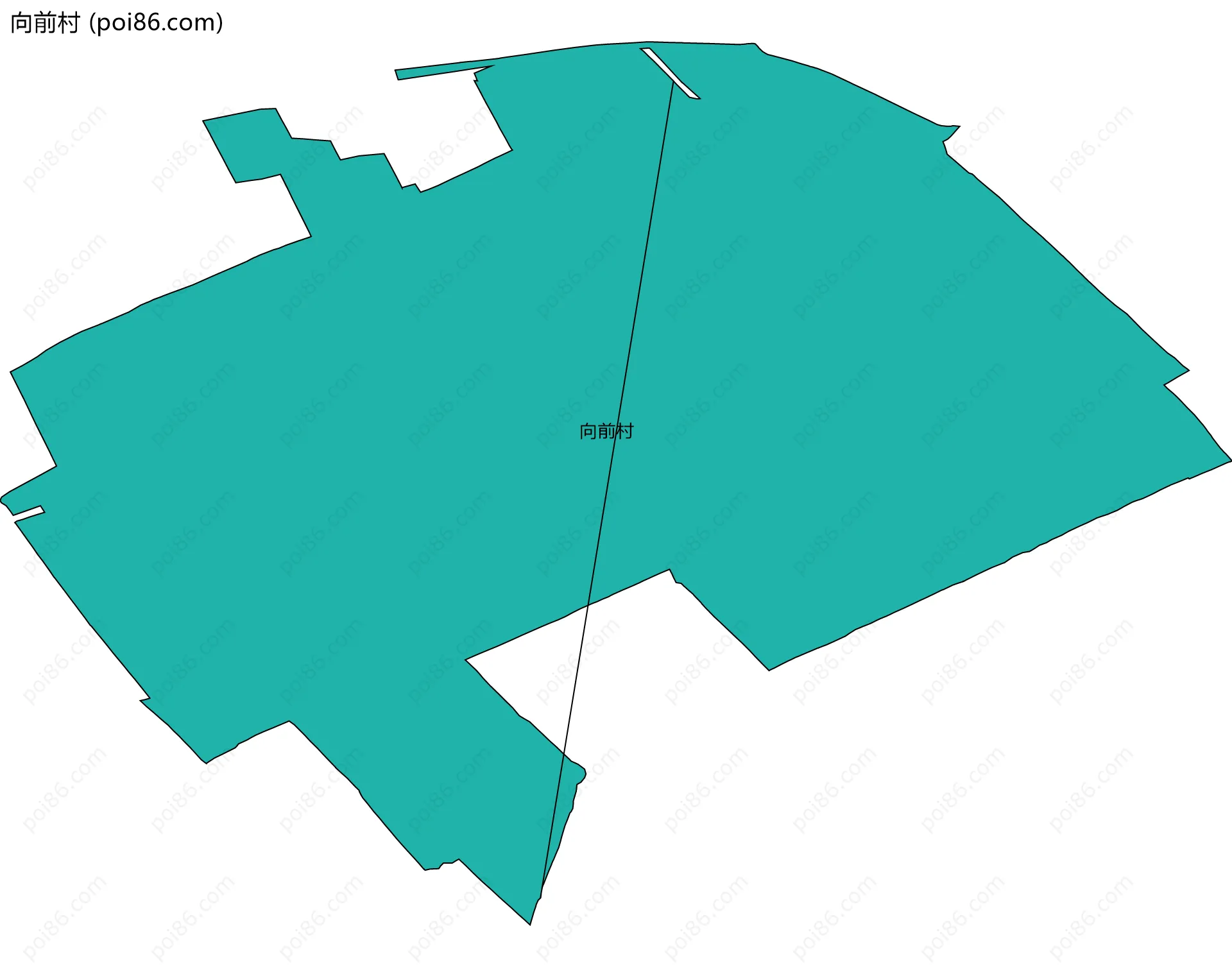 向前村边界地图
