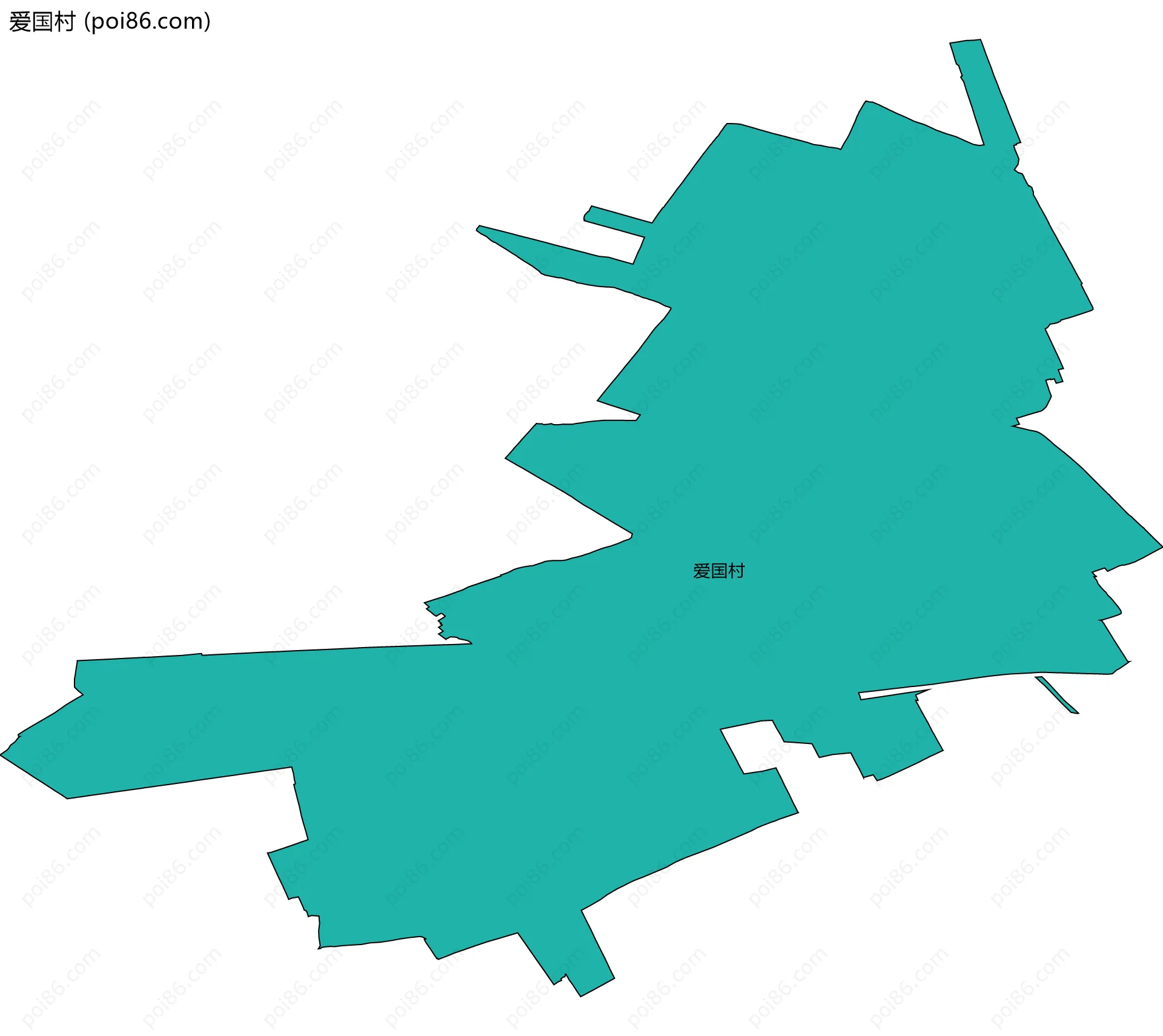 爱国村边界地图