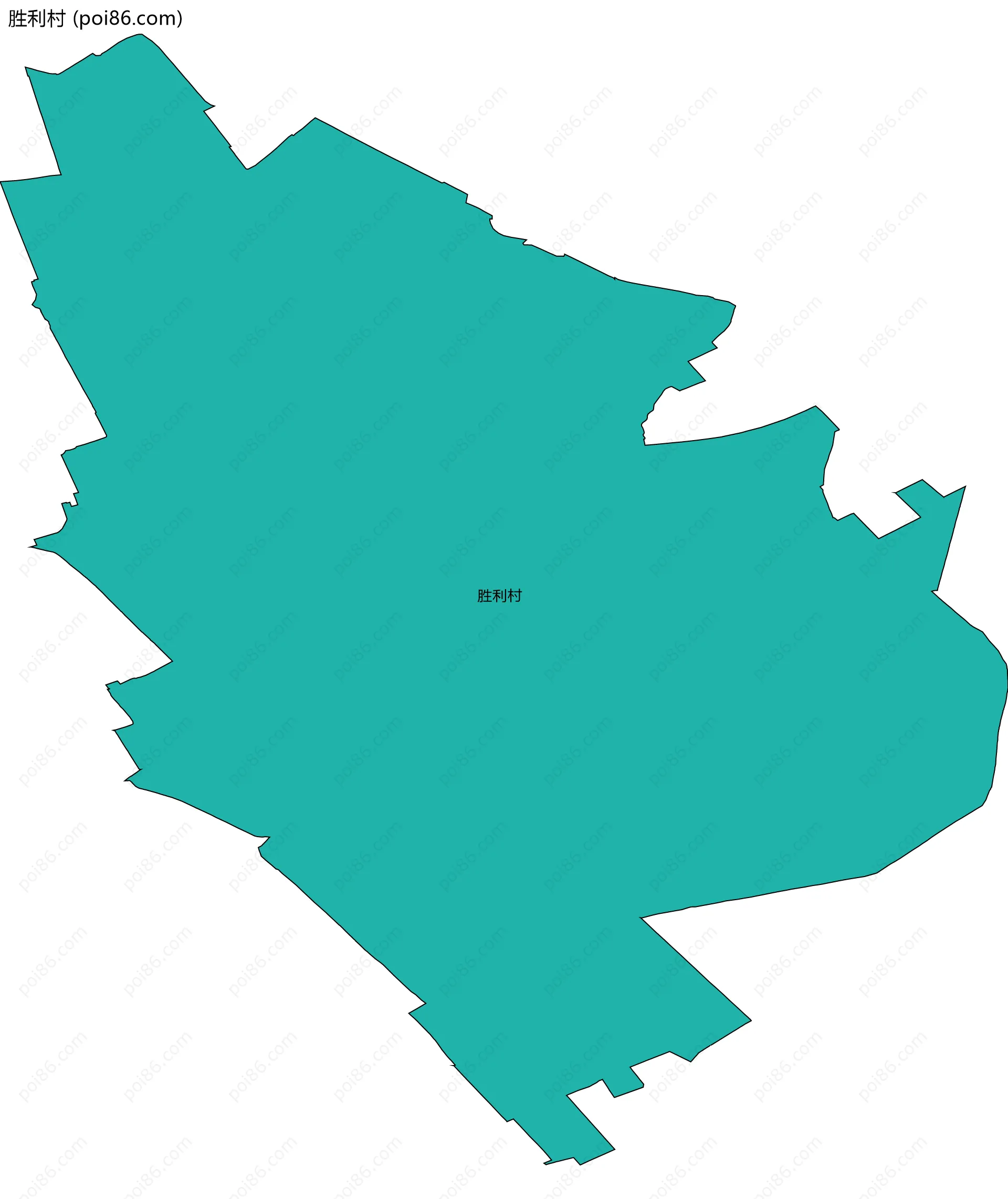 胜利村边界地图