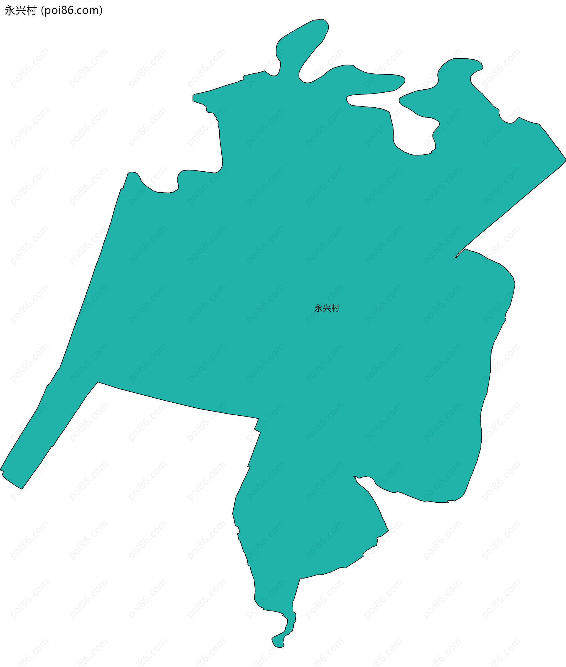 永兴村边界地图