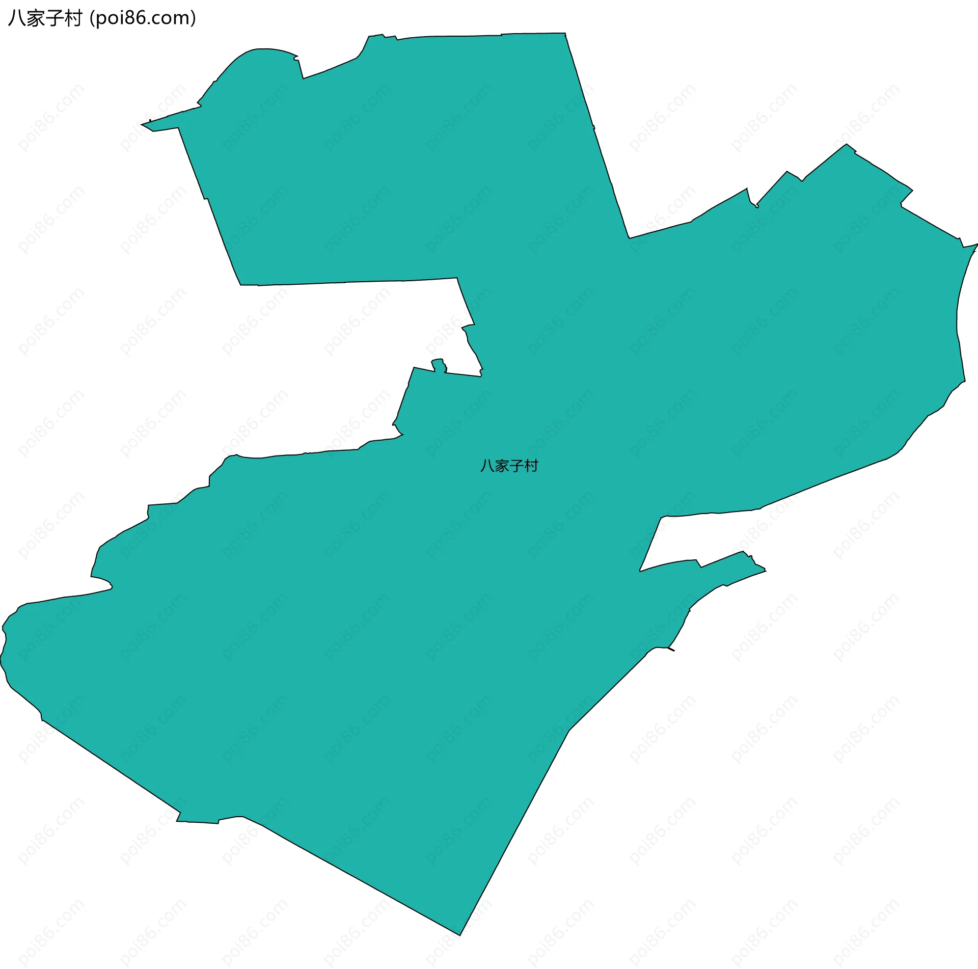 八家子村边界地图