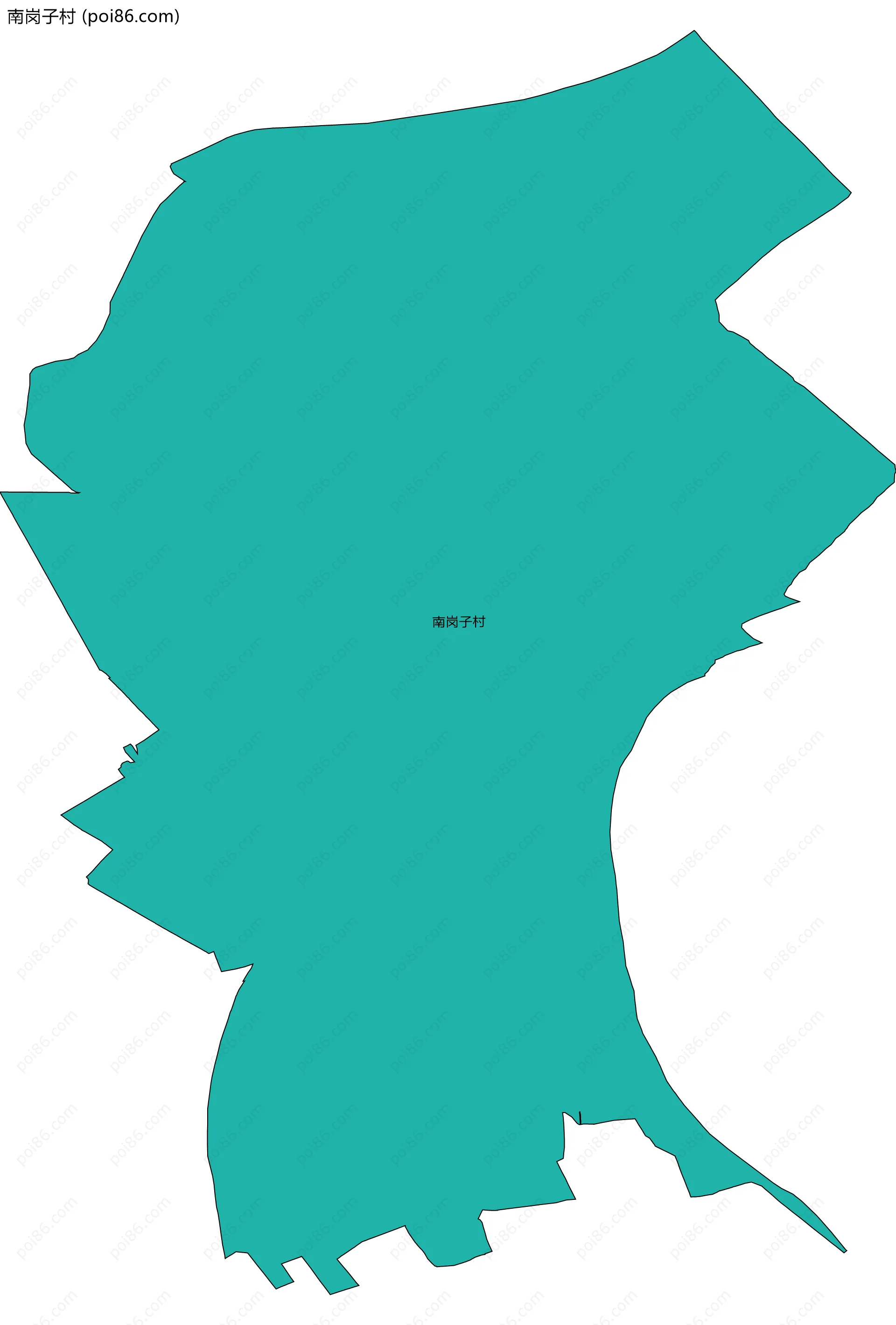 南岗子村边界地图