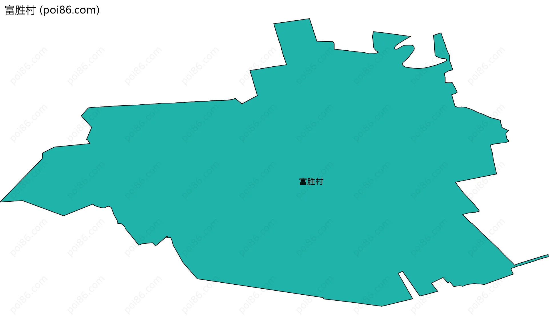 富胜村边界地图