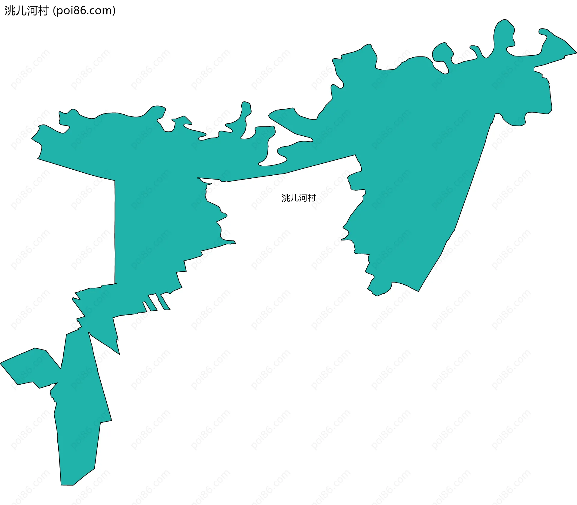 洮儿河村边界地图