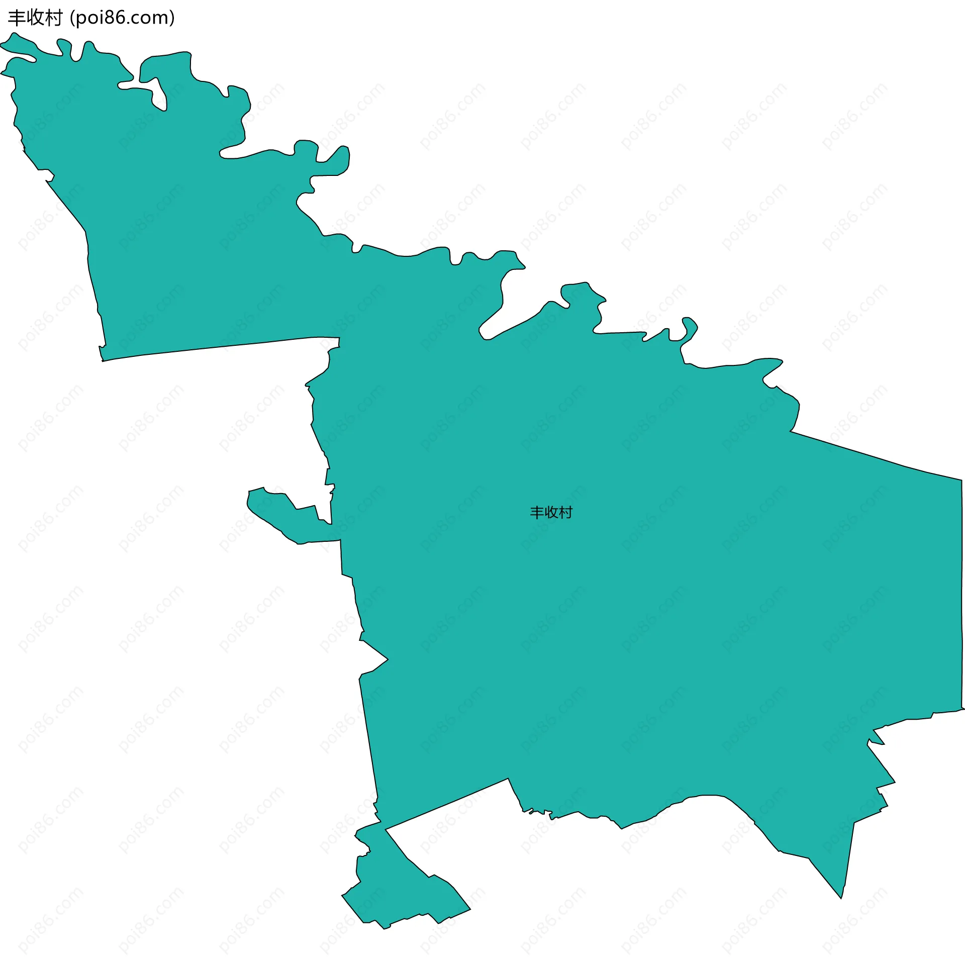 丰收村边界地图