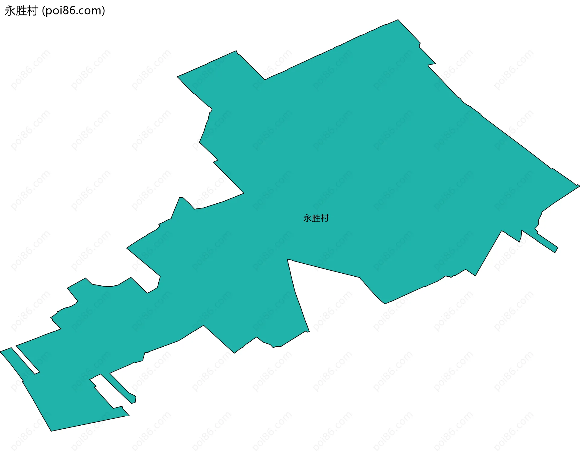 永胜村边界地图