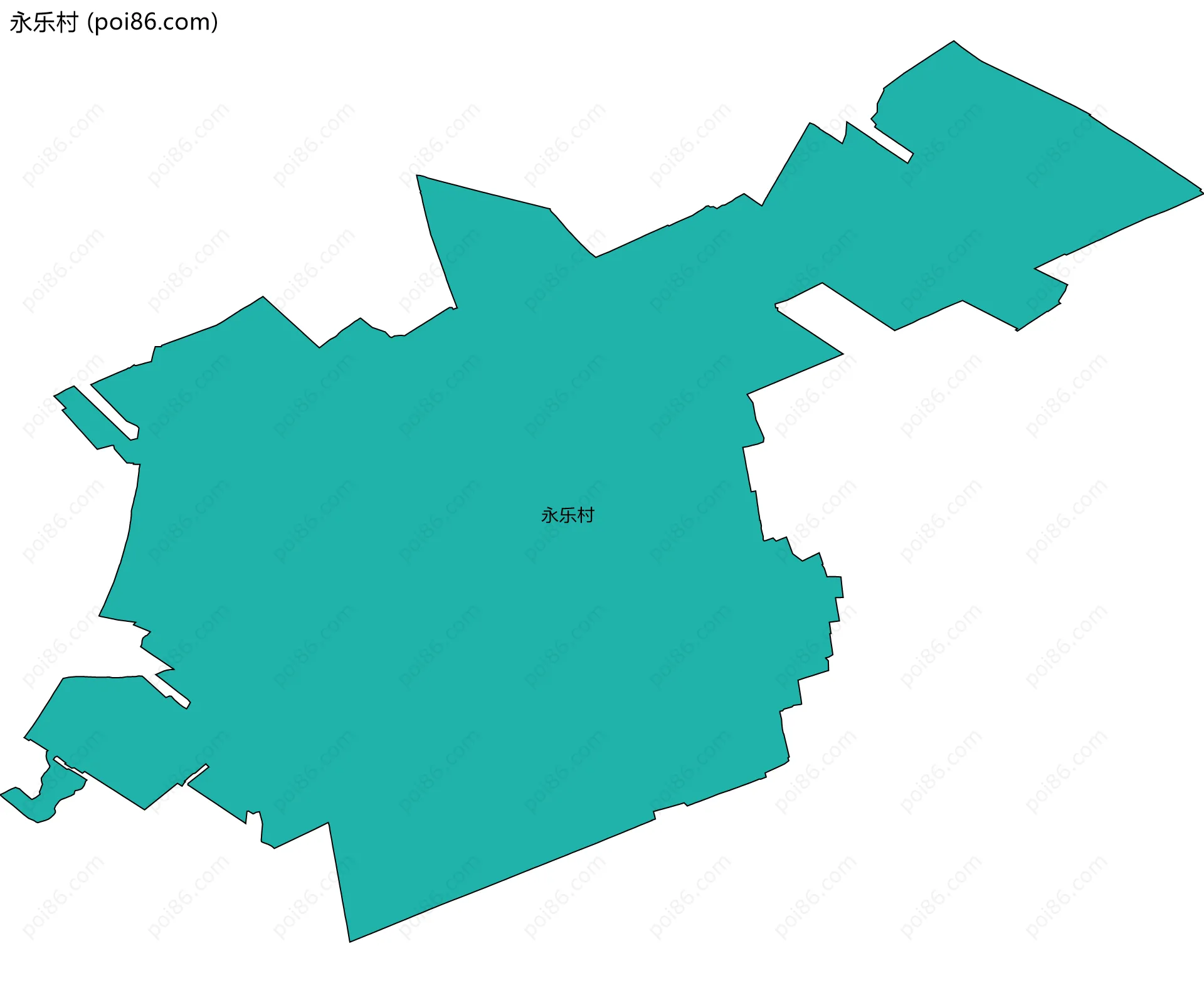 永乐村边界地图