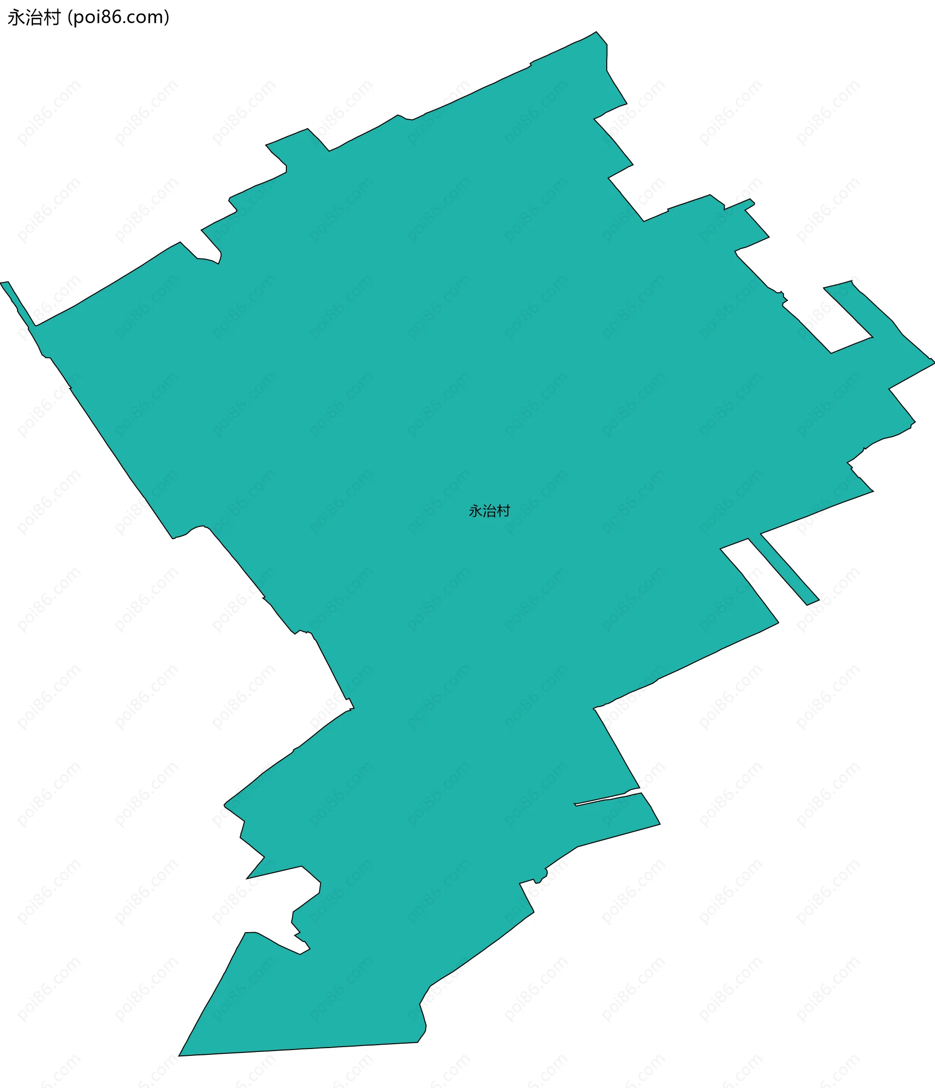 永治村边界地图