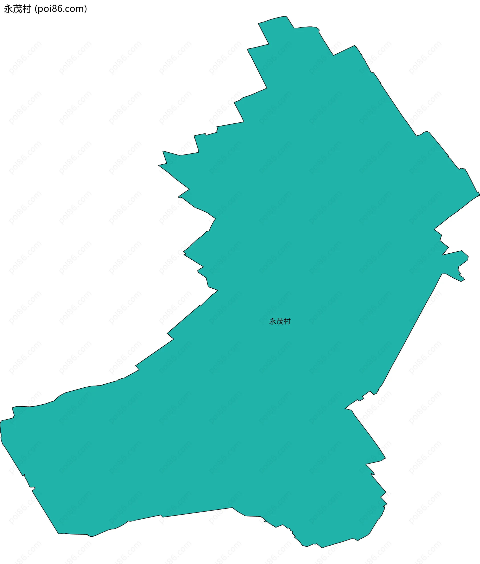 永茂村边界地图
