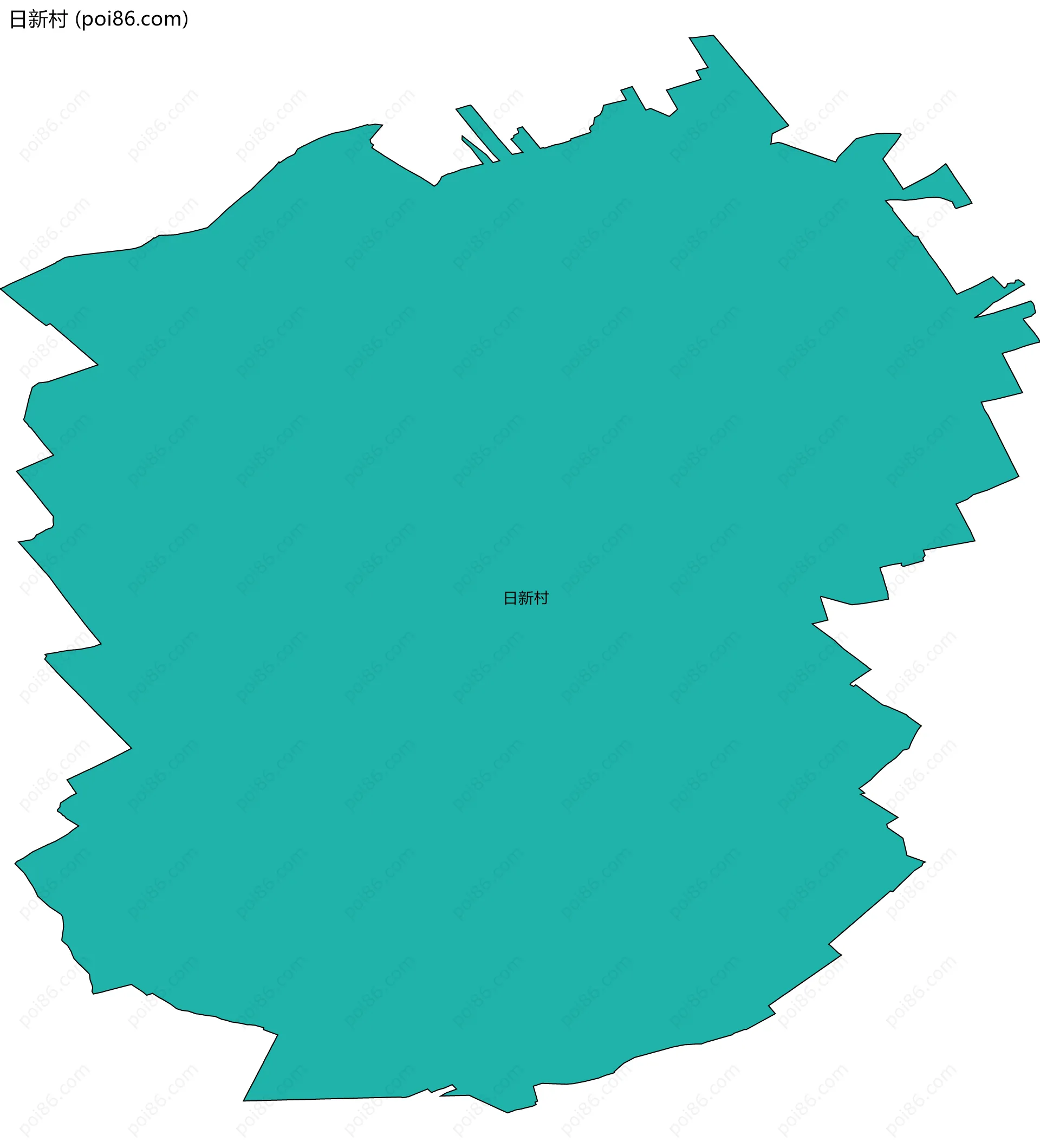 日新村边界地图