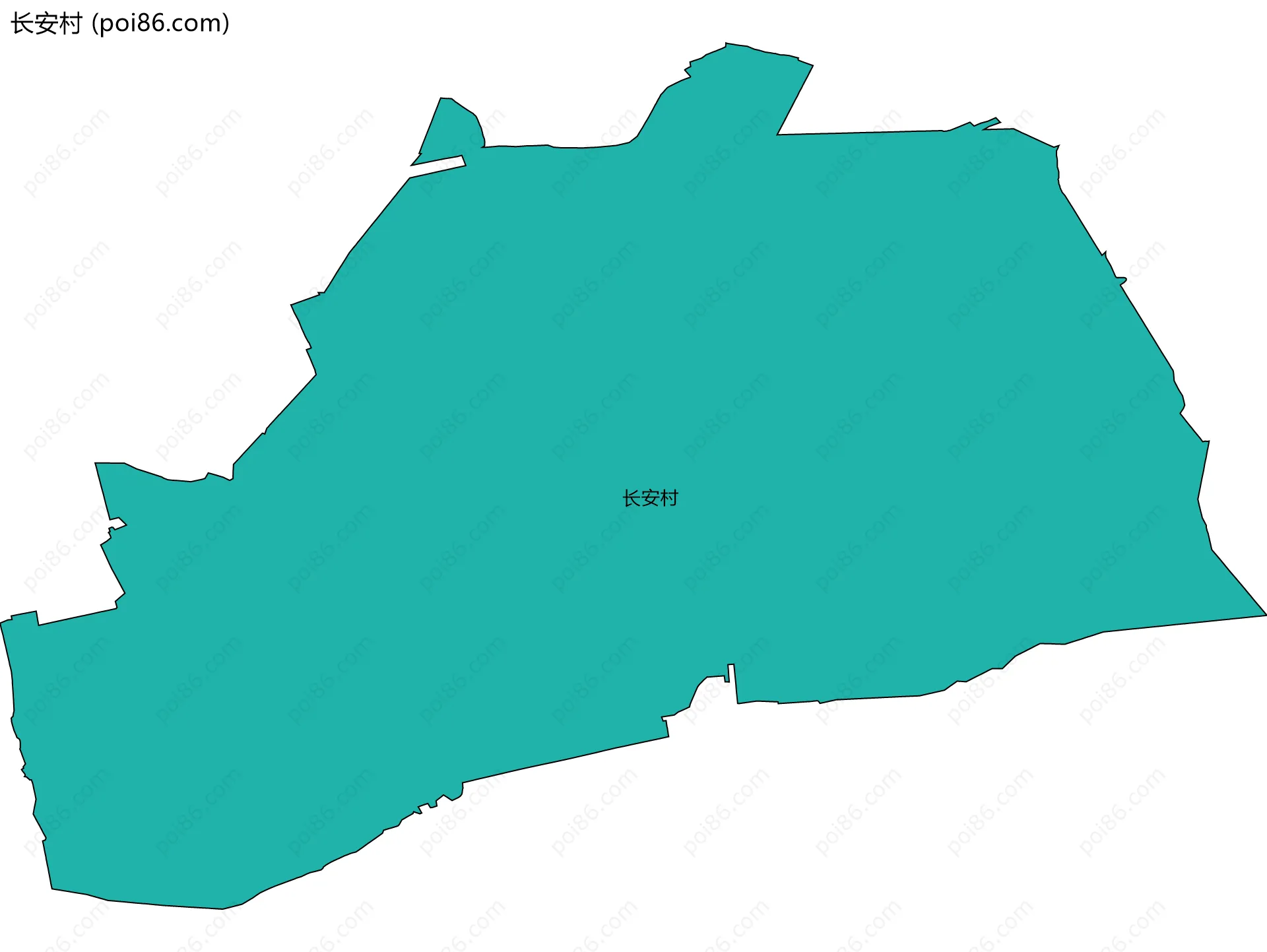 长安村边界地图