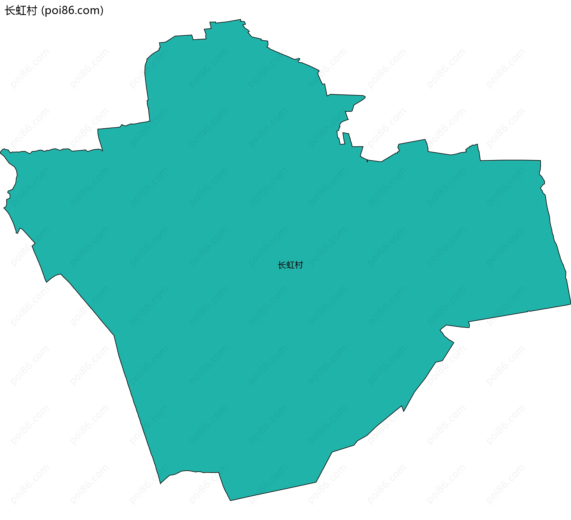 长虹村边界地图