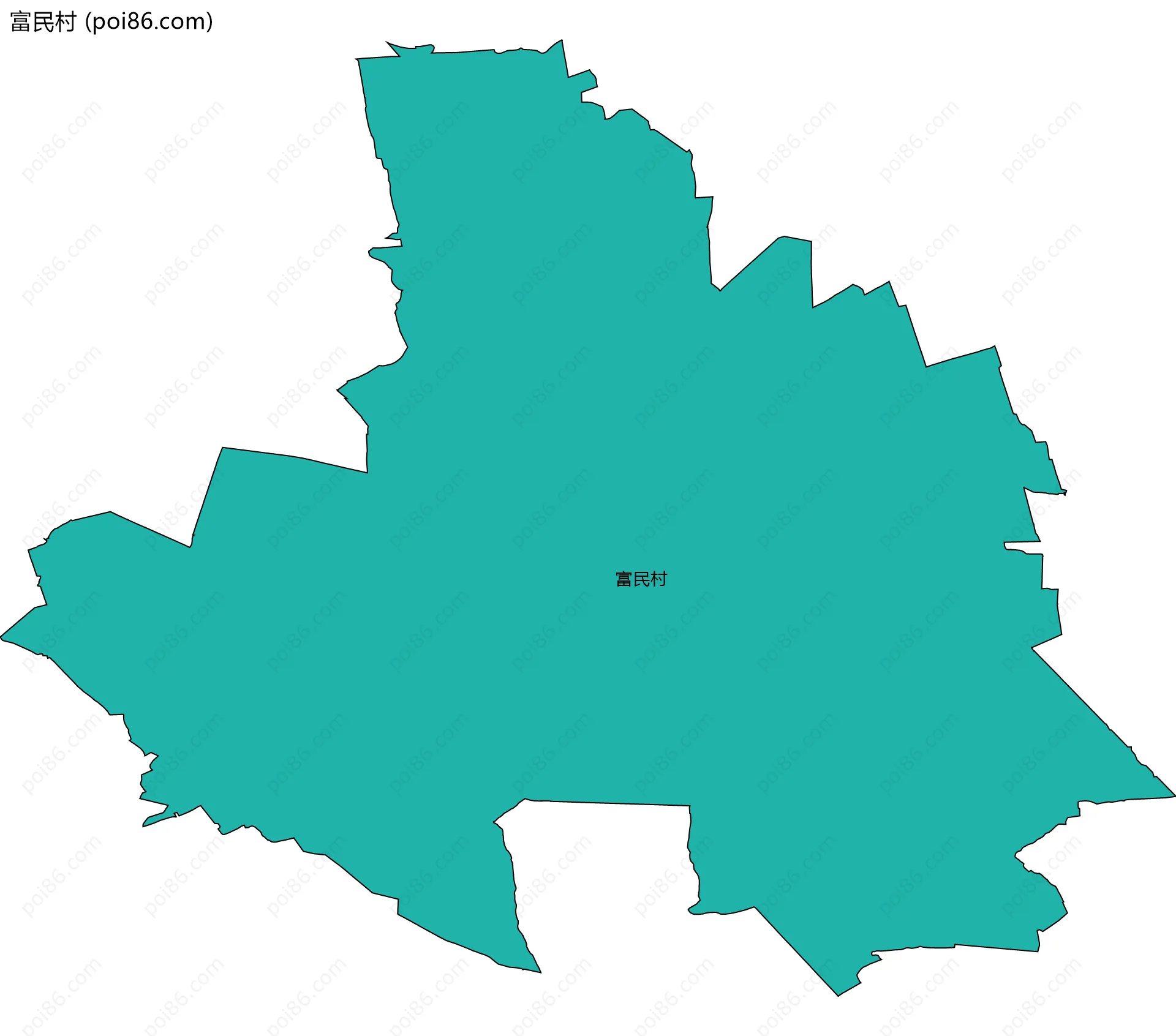 富民村边界地图