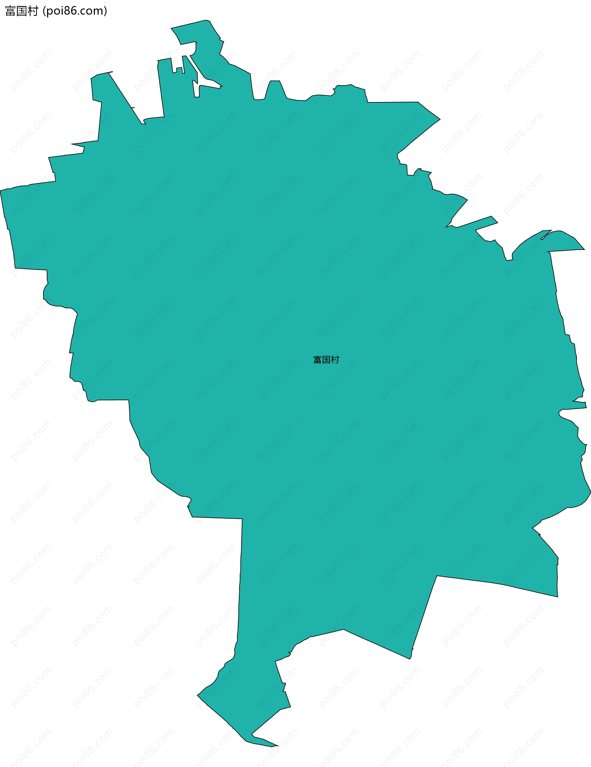 富国村边界地图