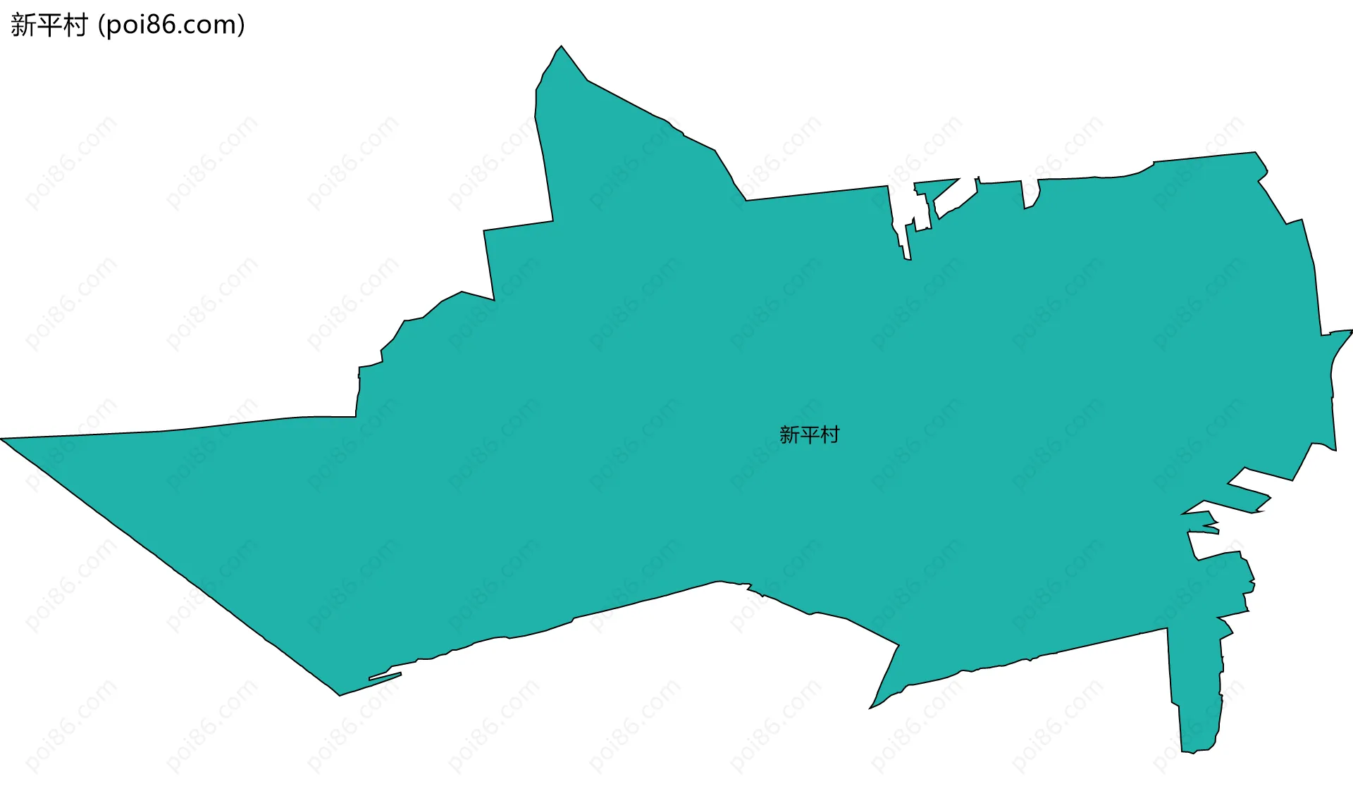 新平村边界地图