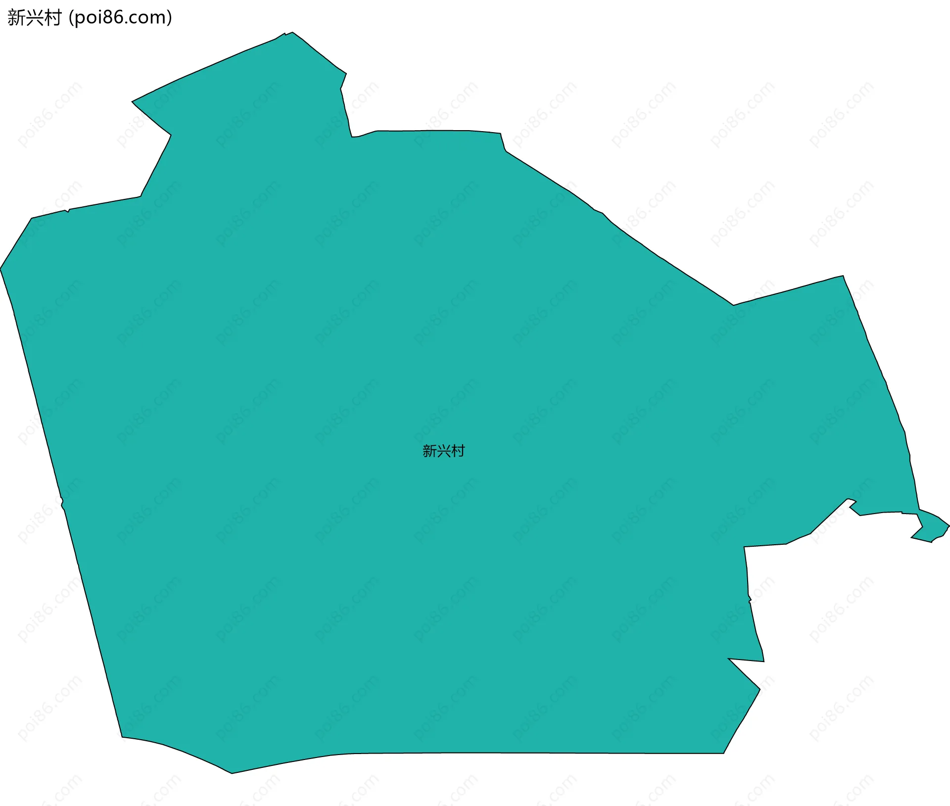 新兴村边界地图