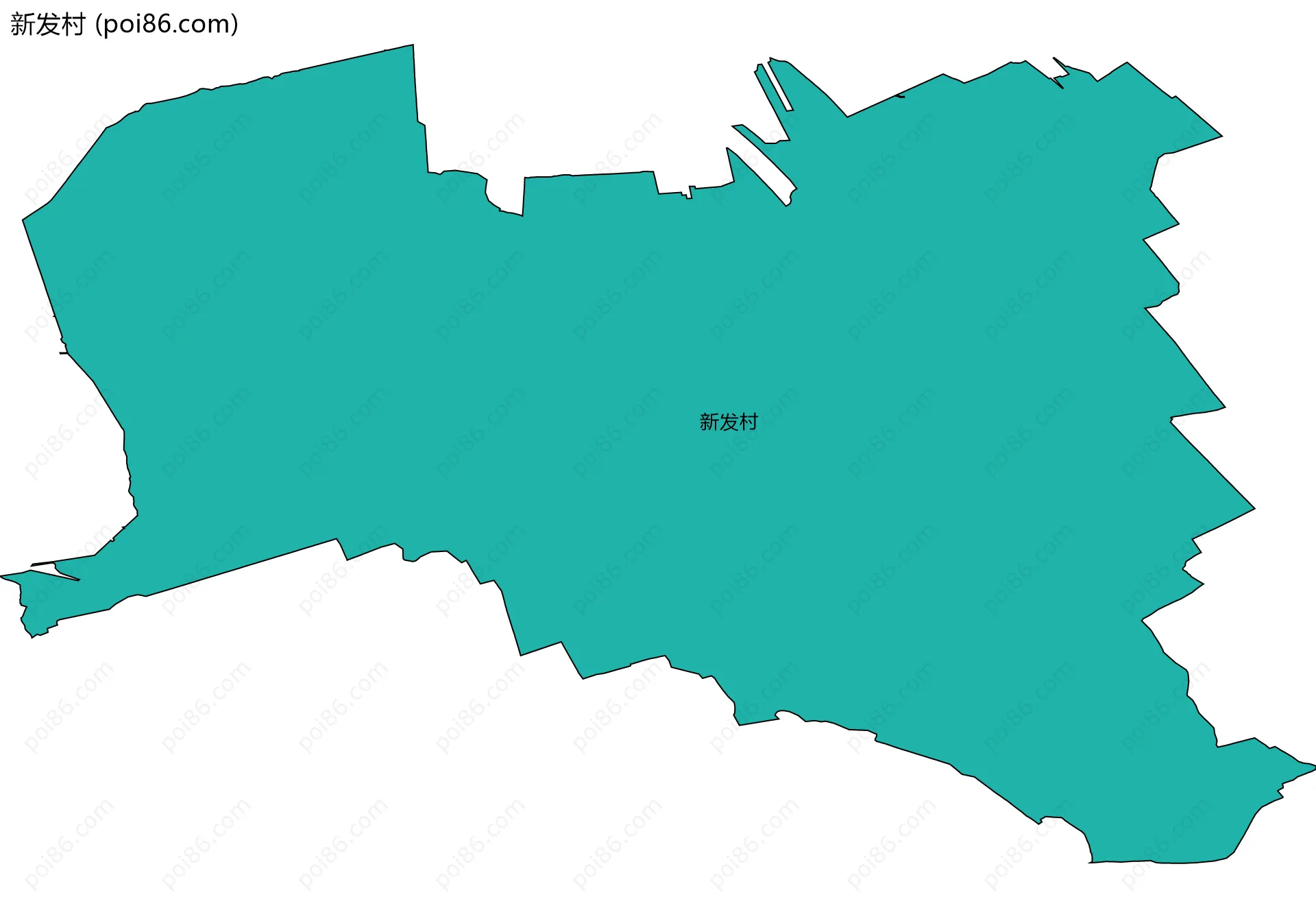 新发村边界地图