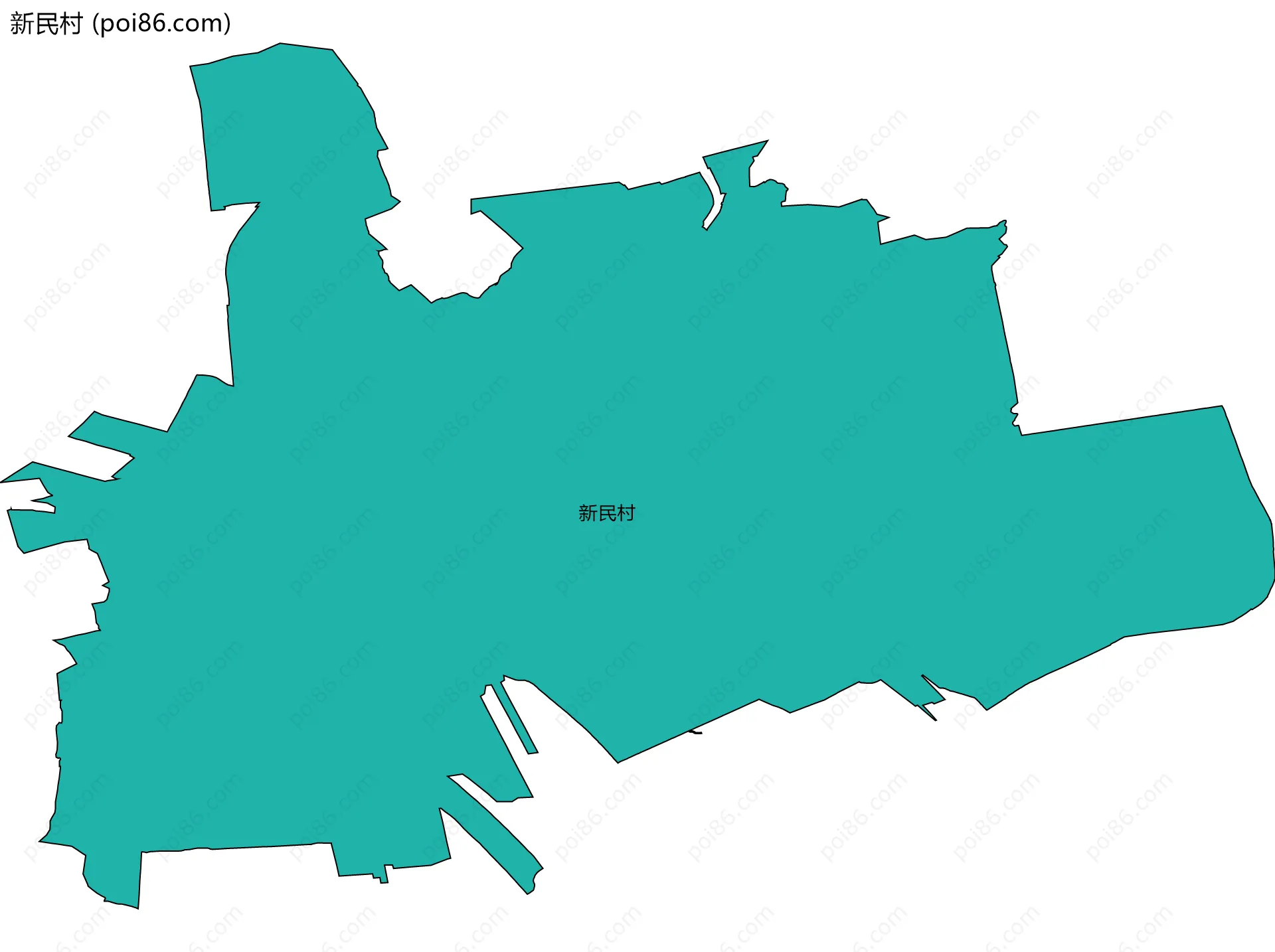 新民村边界地图