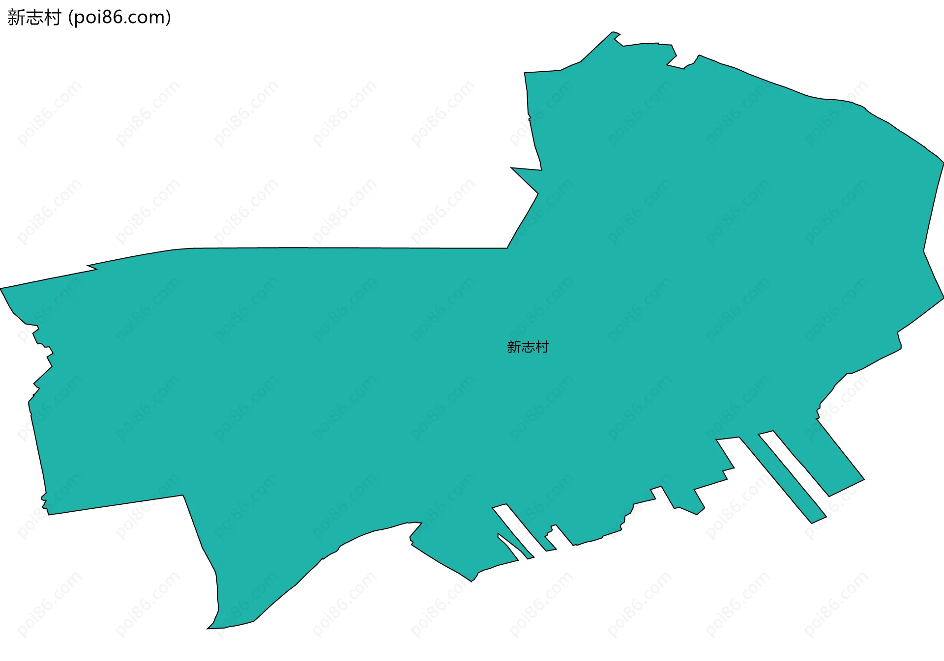 新志村边界地图