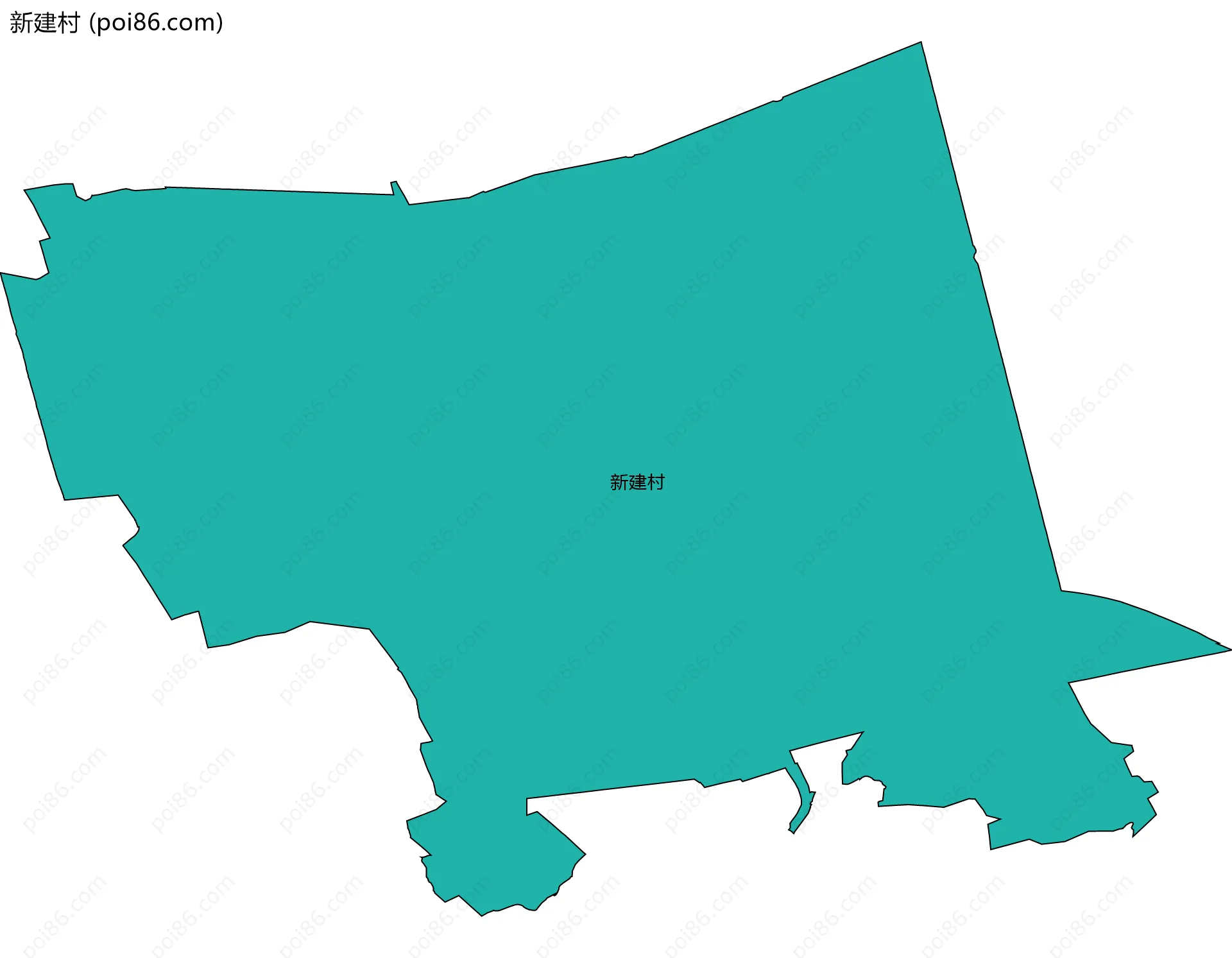新建村边界地图