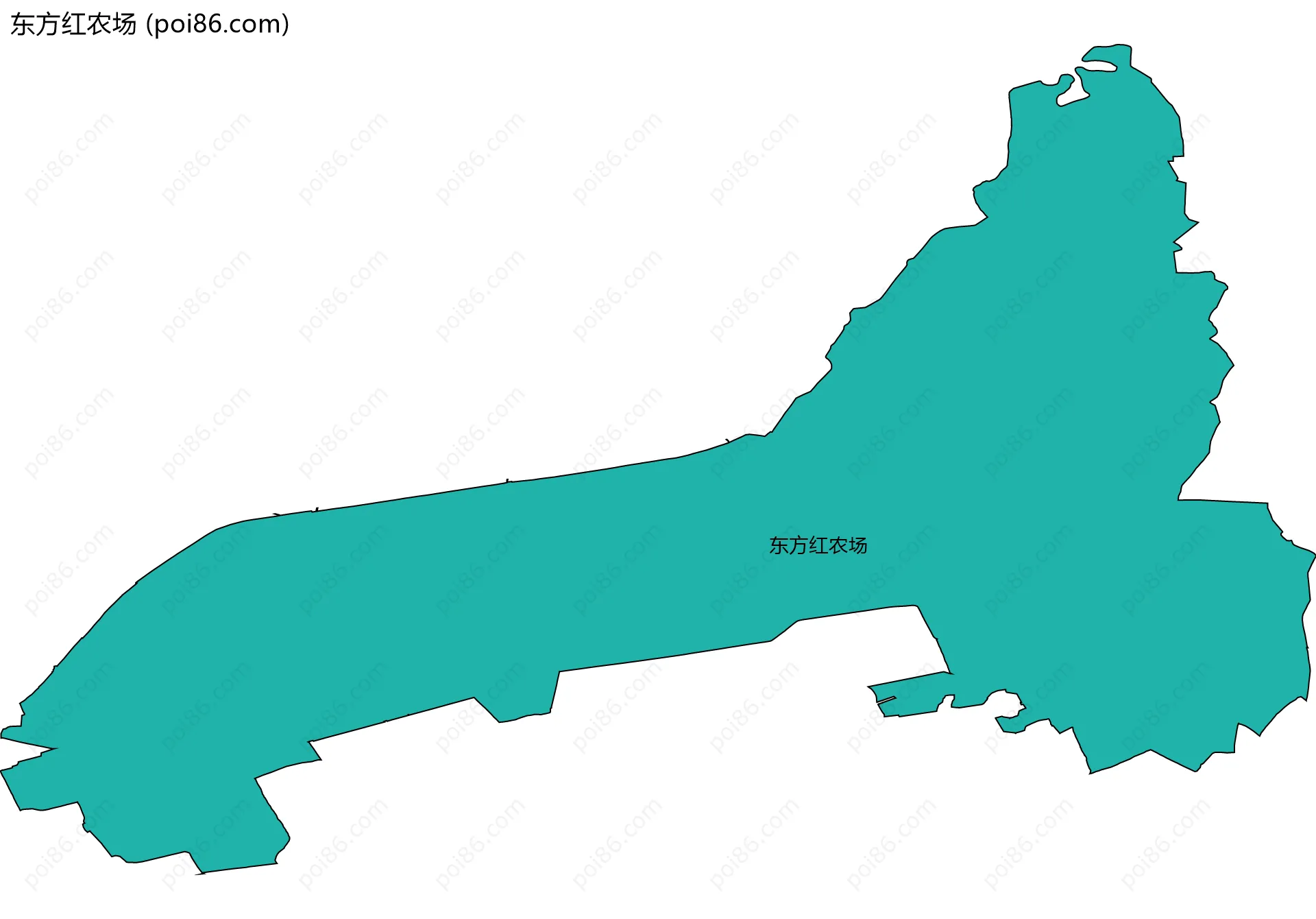 东方红农场边界地图